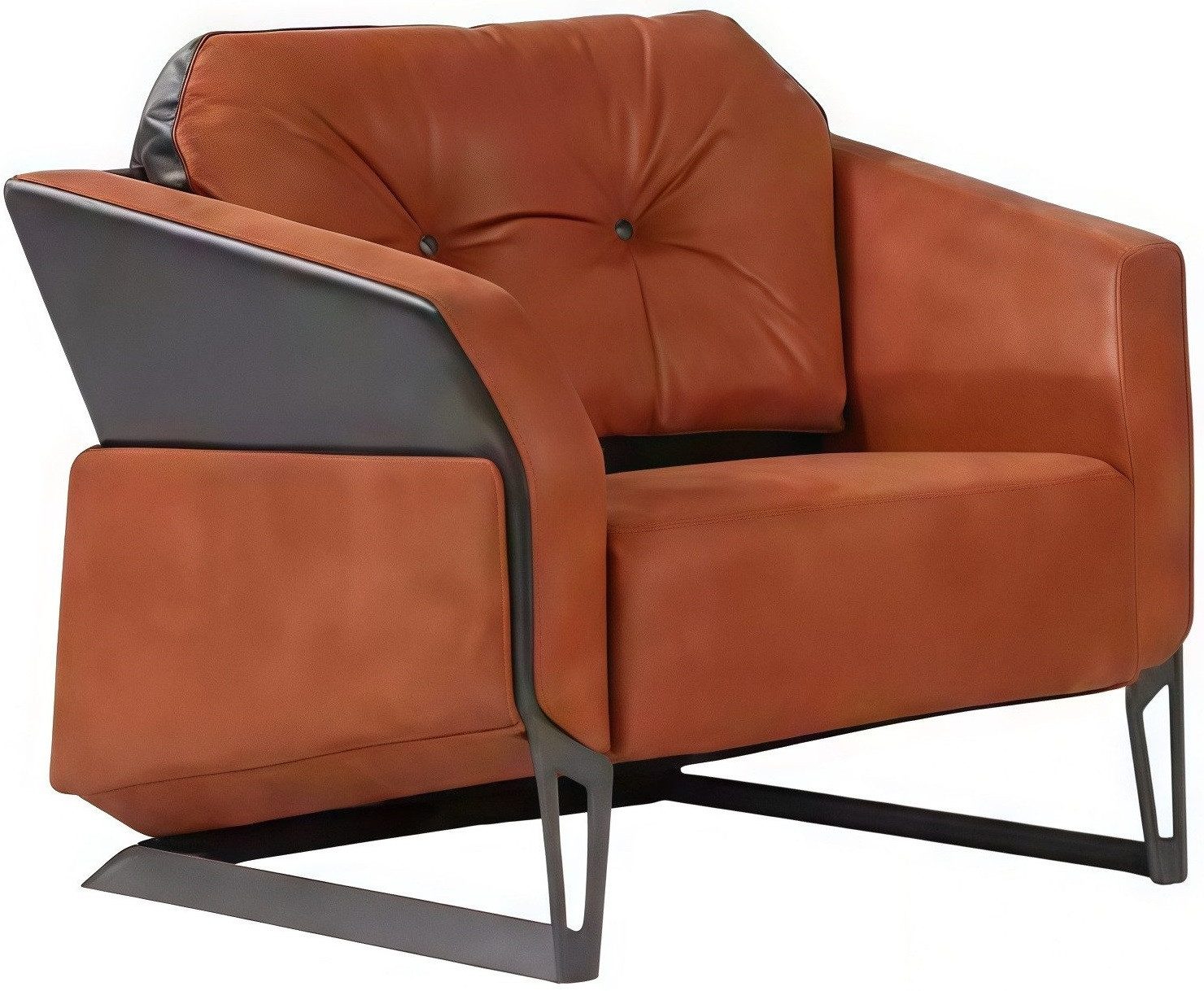Xlmoebel Loungesessel Luxuriöser oranger Bürosessel mit ergonomischem Design (1-St., Loungesessel), Hergestellt in Europa