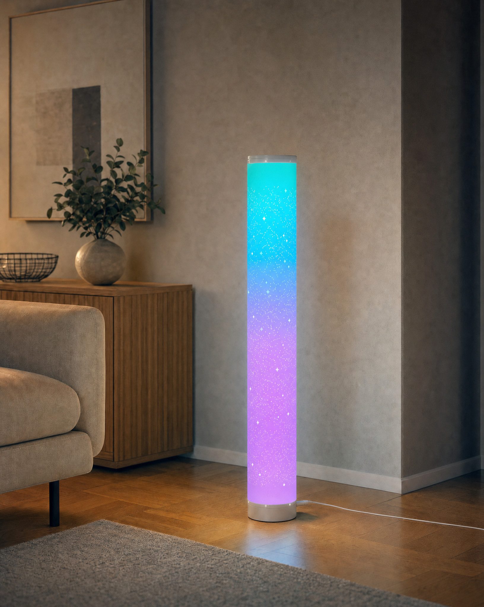 Northpoint LED Stehlampe DIY Bausatz Digitale Lichtsäule RGB Soundsensor dimmbar