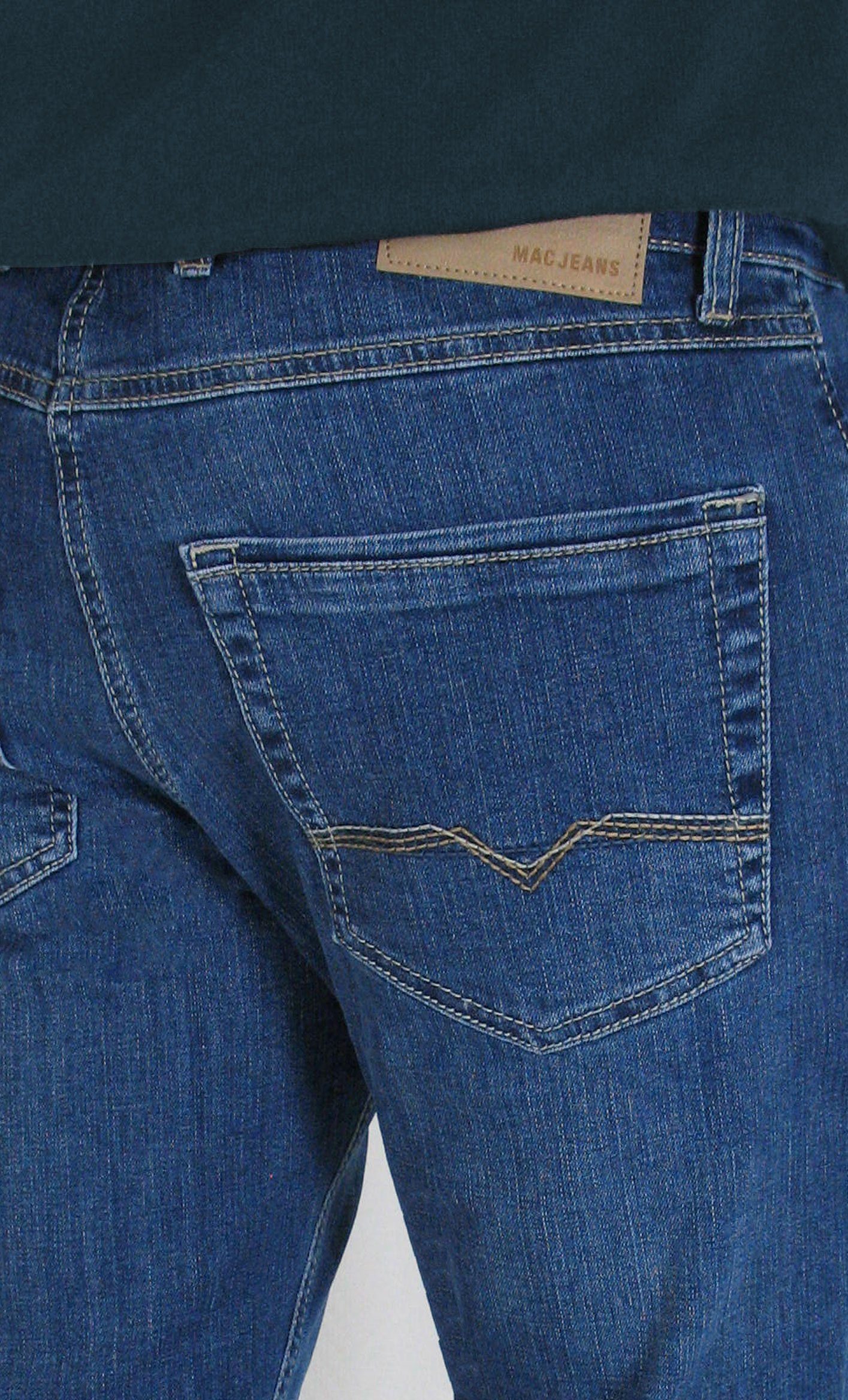 Blue Arne MAC Stretch-Denim Authentic 5-Pocket-Jeans Pipe Used H547