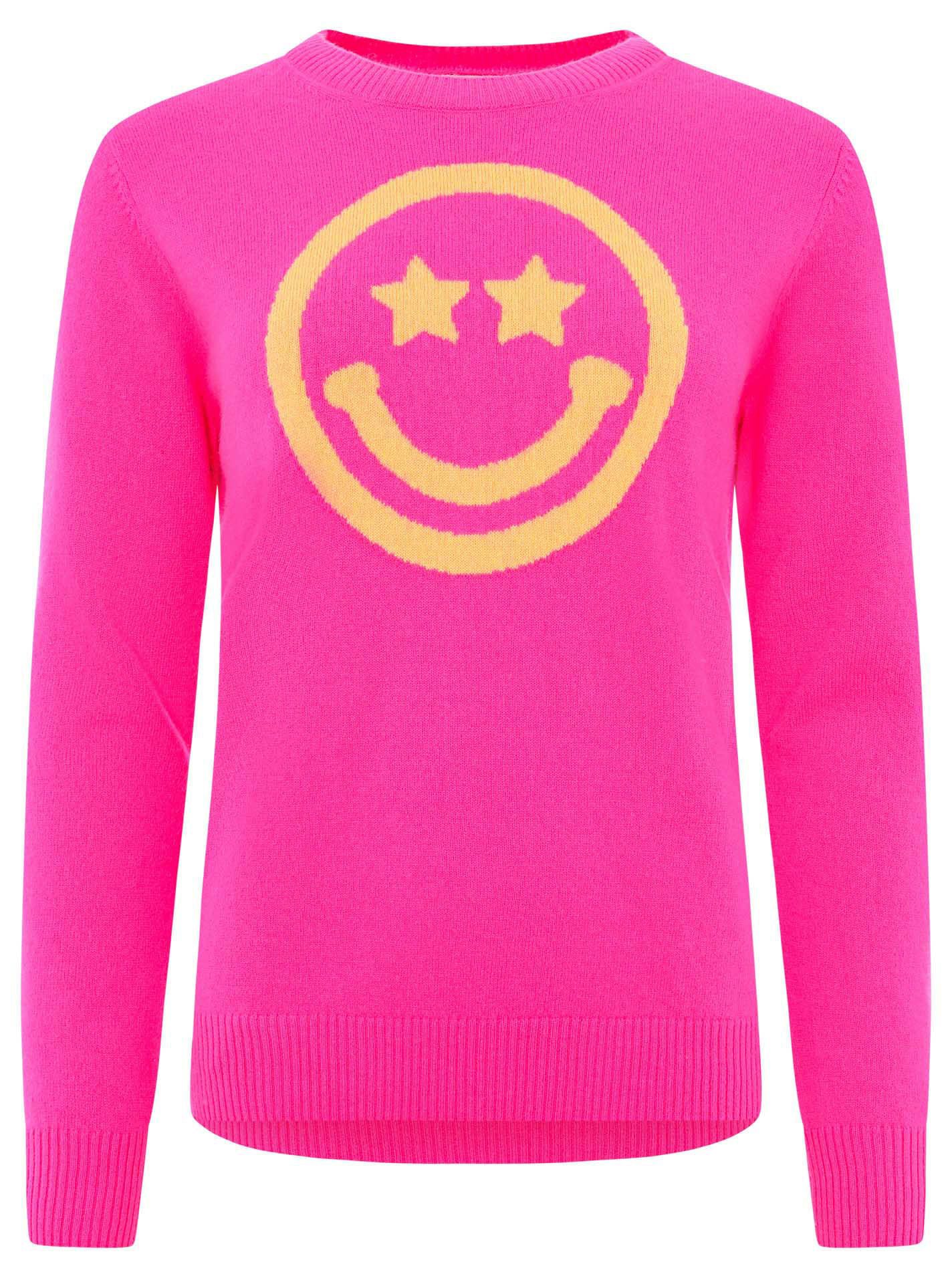 Zwillingsherz Kaschmirpullover Roundneck "Smiley Face" in günstig online kaufen