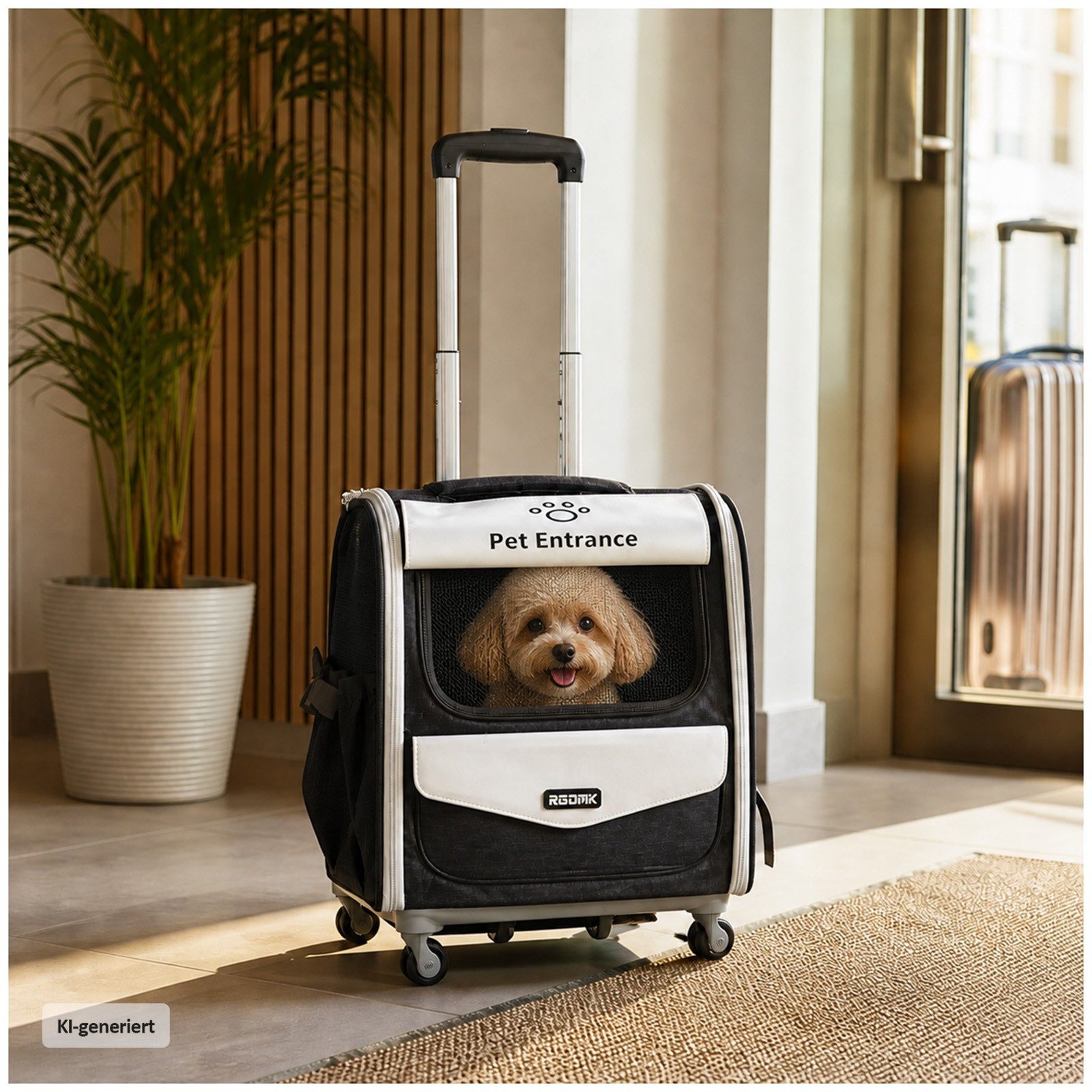 HTI-Living Tiertransporttasche Haustier Transporttasche mit Trolley und Rucksackfunktion