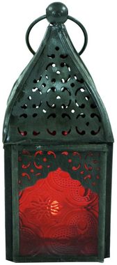 Guru-Shop Kerzenlaterne Orientalische Metall/Glas Laterne in..