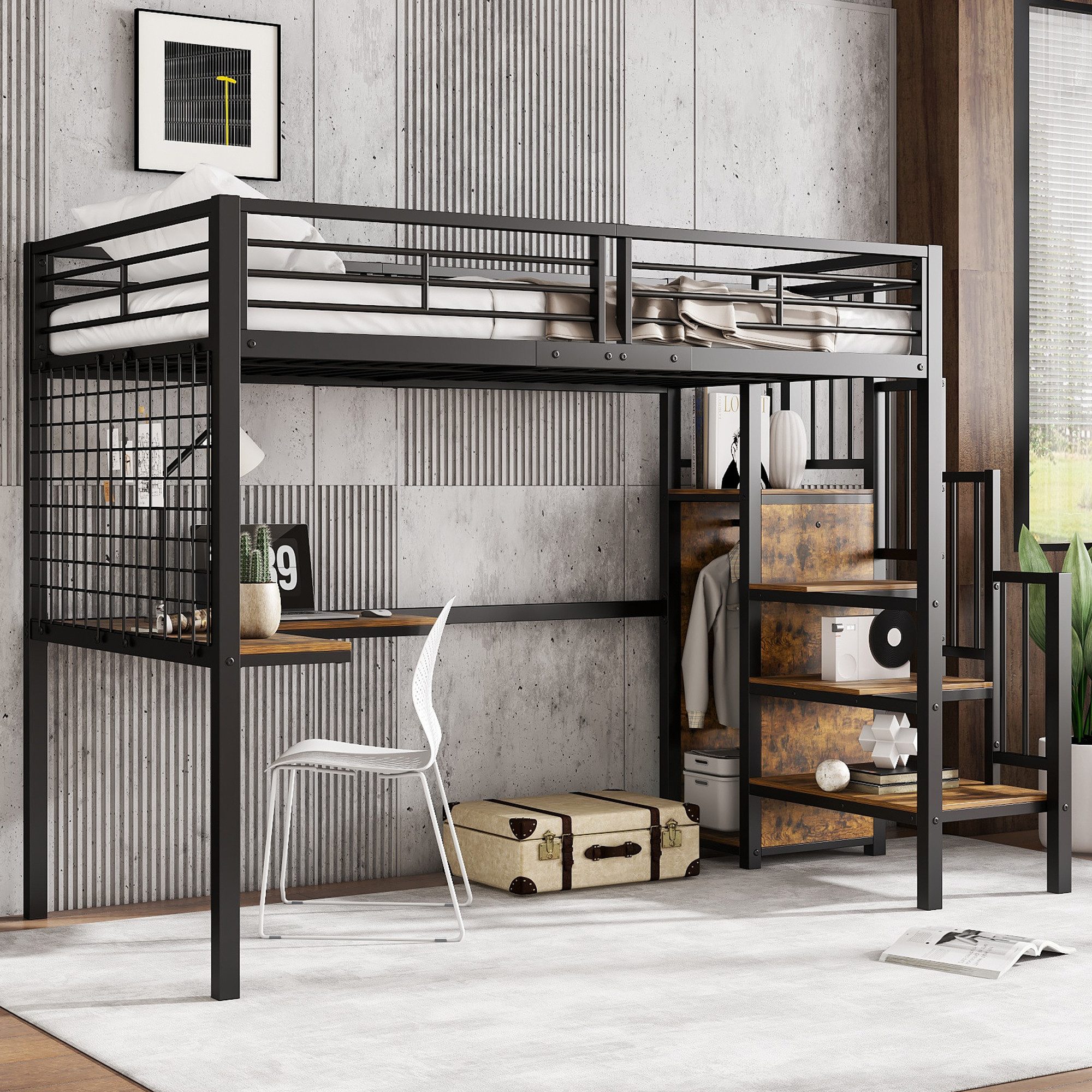 Merax Hochbett (1-St) Etagenbett 90x200 mit günstig online kaufen