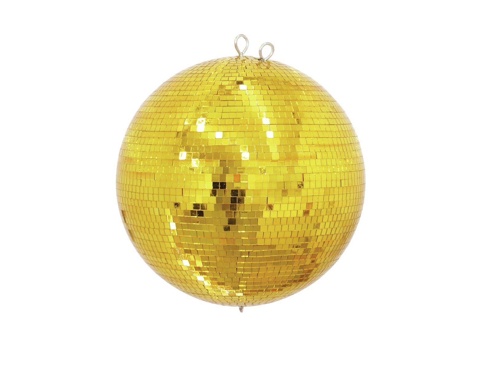 SATISFIRE Discolicht Spiegelkugel 40cm gold Safety Discokugel Mirrorball Party Disko Deko
