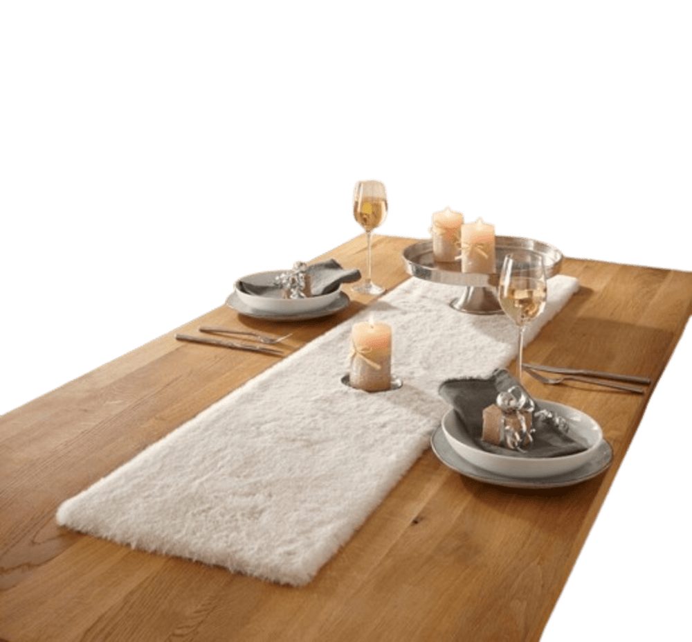 Home-trends24.de Tischläufer Fell Kunstfell Tischdecke Weihnachtsdeko Tisch günstig online kaufen