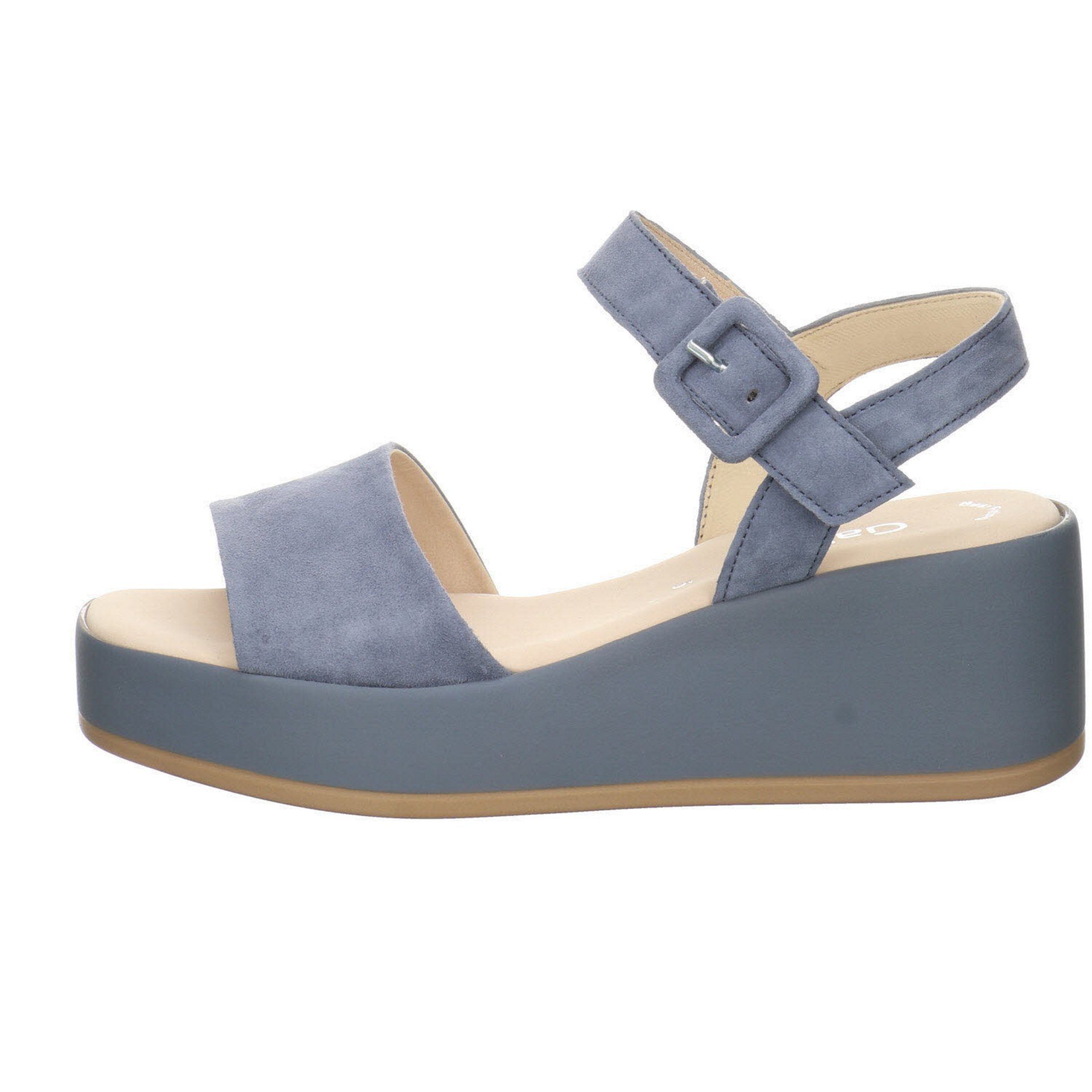 Gabor Damen Sandalen nautic Sandalette Fußbett Plateausandaletten Bequem Freizeit Glattleder