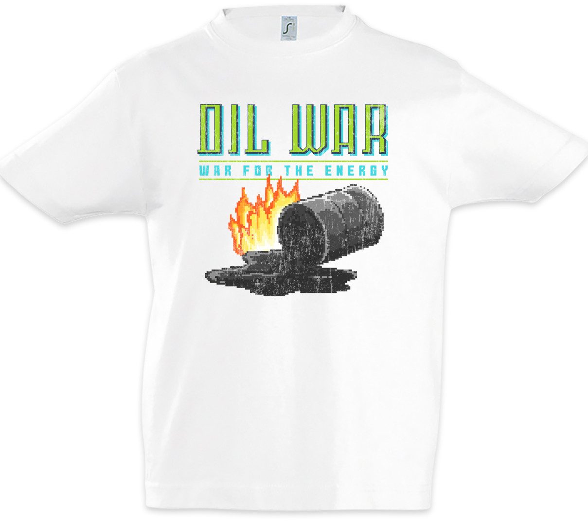 Print-Shirt War For The Energy Kinder T-Shirt Öl Oil Save The World Green Energy