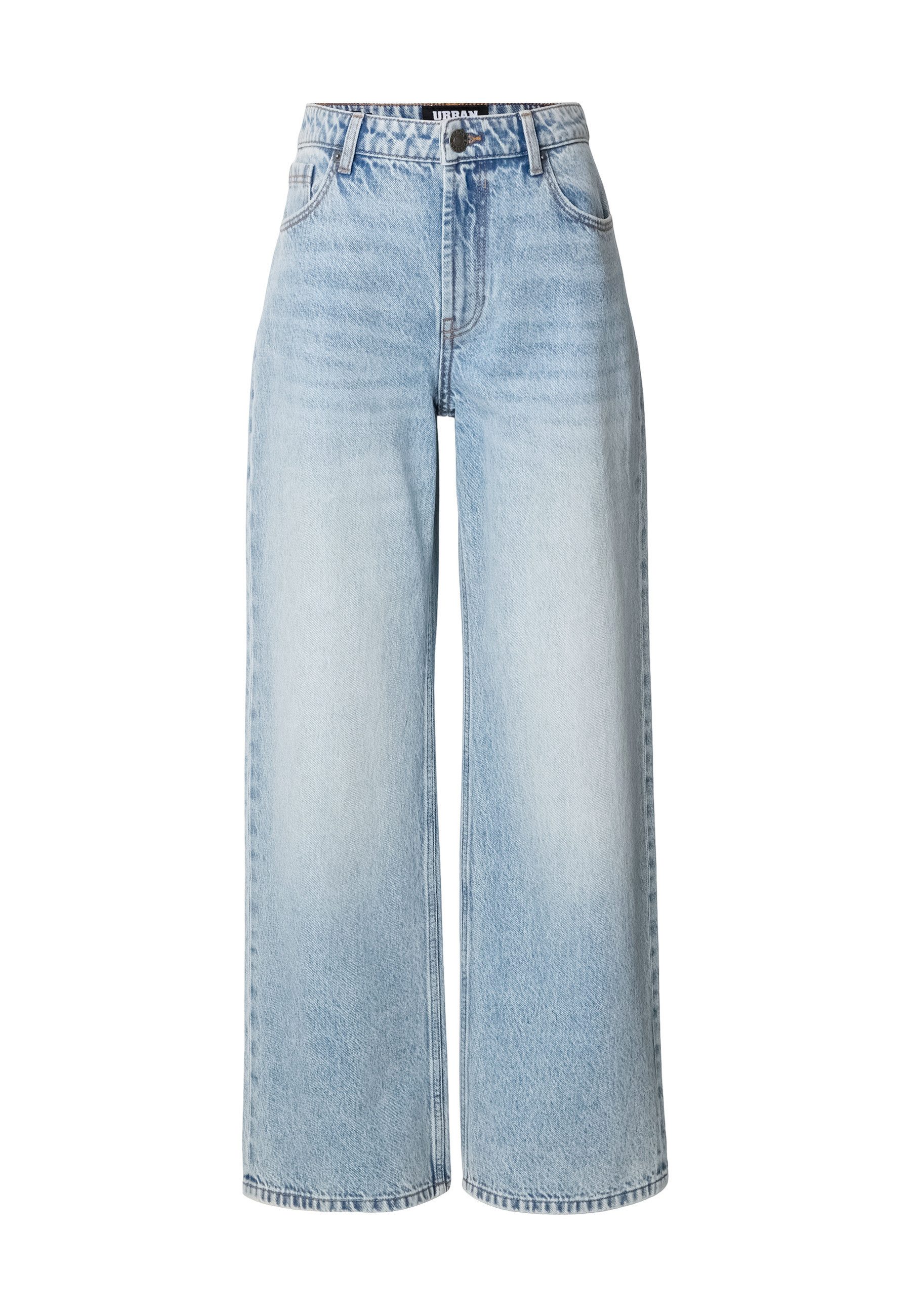 URBAN CLASSICS Bootcut-Jeans Urban Classics Ladies Regular Wide Leg Jeans