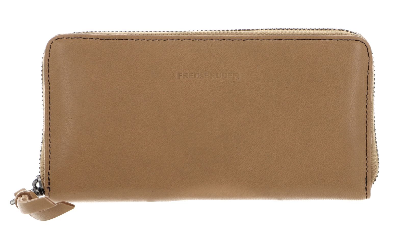 Porte-monnaie FREDsBRUDER En Cuir Véritable 'My Old Friend' - Fermeture Zip, Couleur Toffee, Neuf Avec étiquettes
