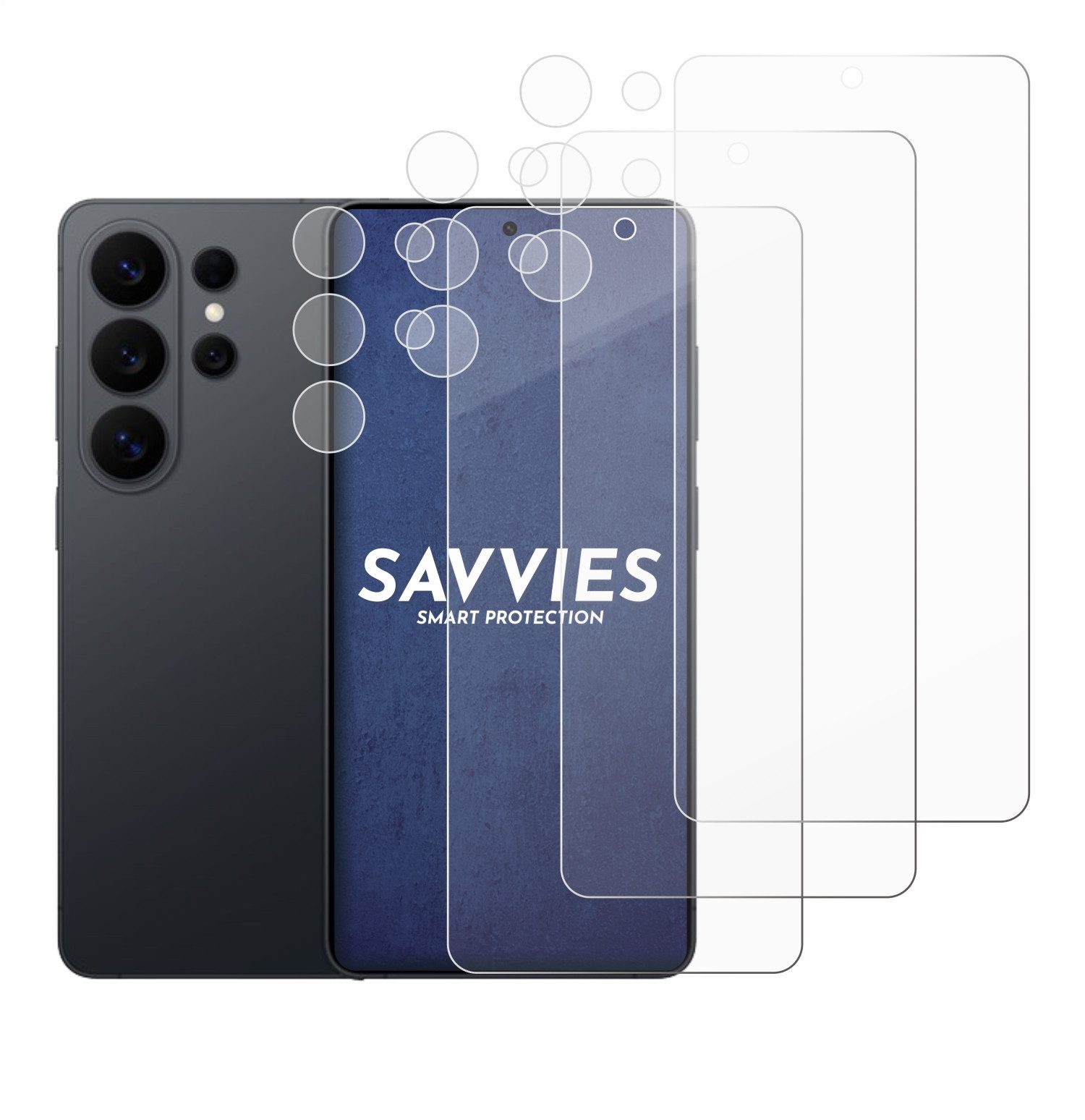 Savvies Displayschutzglas Schutzglas Panzer für Samsung Galaxy S26 Ultra (Display+Kamera), 3 Stück, Schutzfolie Display Schutz Glas Folie klar
