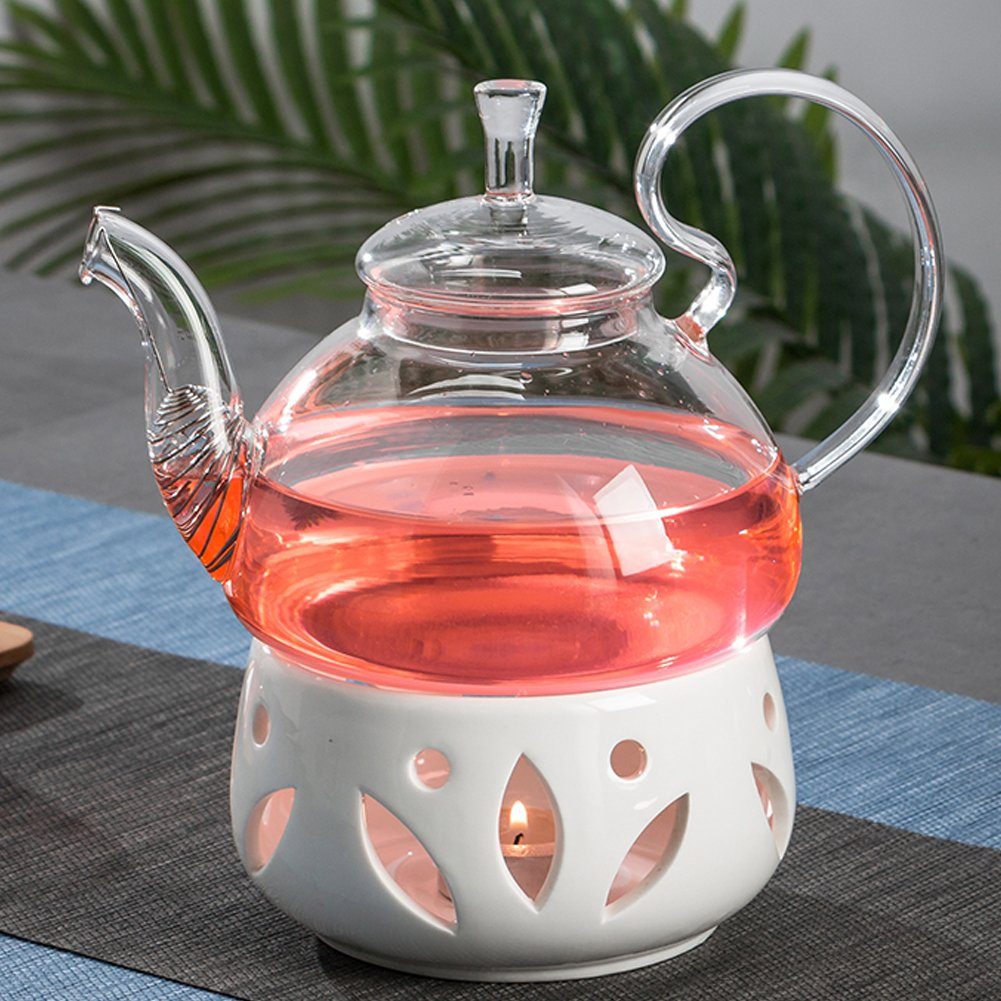 ZAXSD Teelichthalter Stövchen,Stövchen für von Erhitzen Teekanne, Teelichtofen,Teewärmer, Geeignet Kaffee und zum Tee