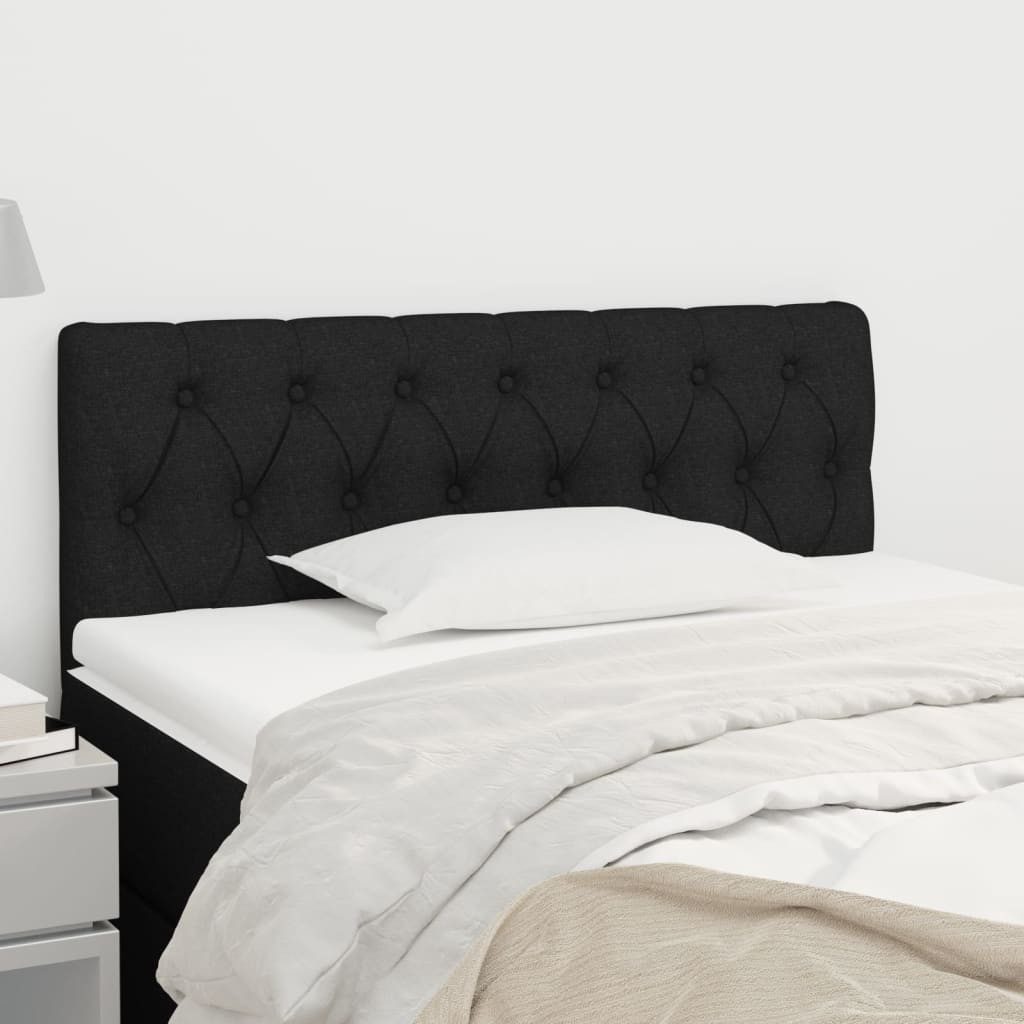 vidaXL Bett, Kopfteil Schwarz 90x7x78/88 cm Stoff günstig online kaufen