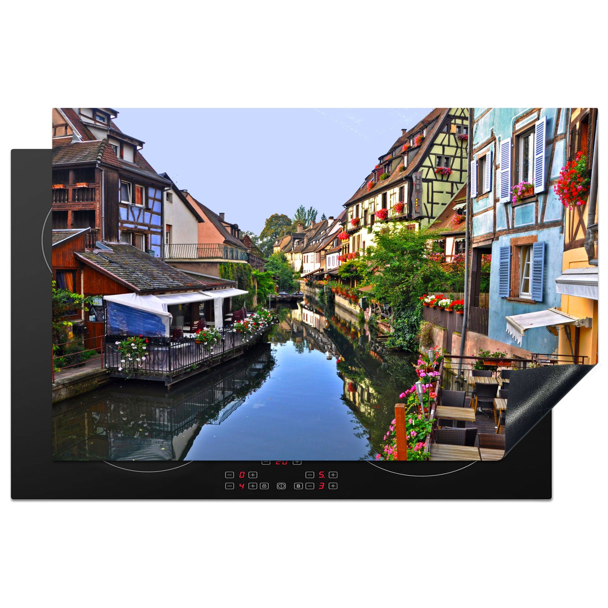 MuchoWow Herdblende-/Abdeckplatte Colmar an einem ruhigen Tag, Vinyl, (1 tlg), 81x52 cm, Induktionskochfeld Schutz für die küche, Ceranfeldabdeckung