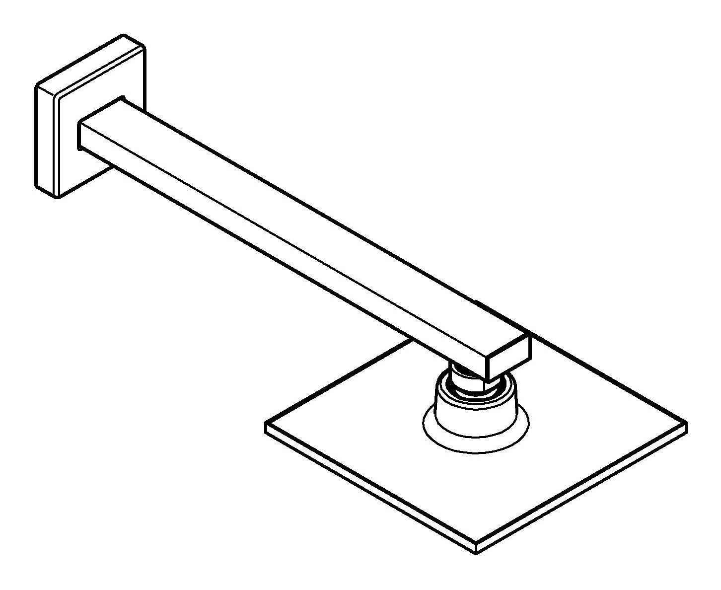 Grohe Kopfbrause Euphoria Cube 152, Kopfbrauseset mit EcoJoy 9,5 l Wandmontage Ausladung 286 mm - Chrom