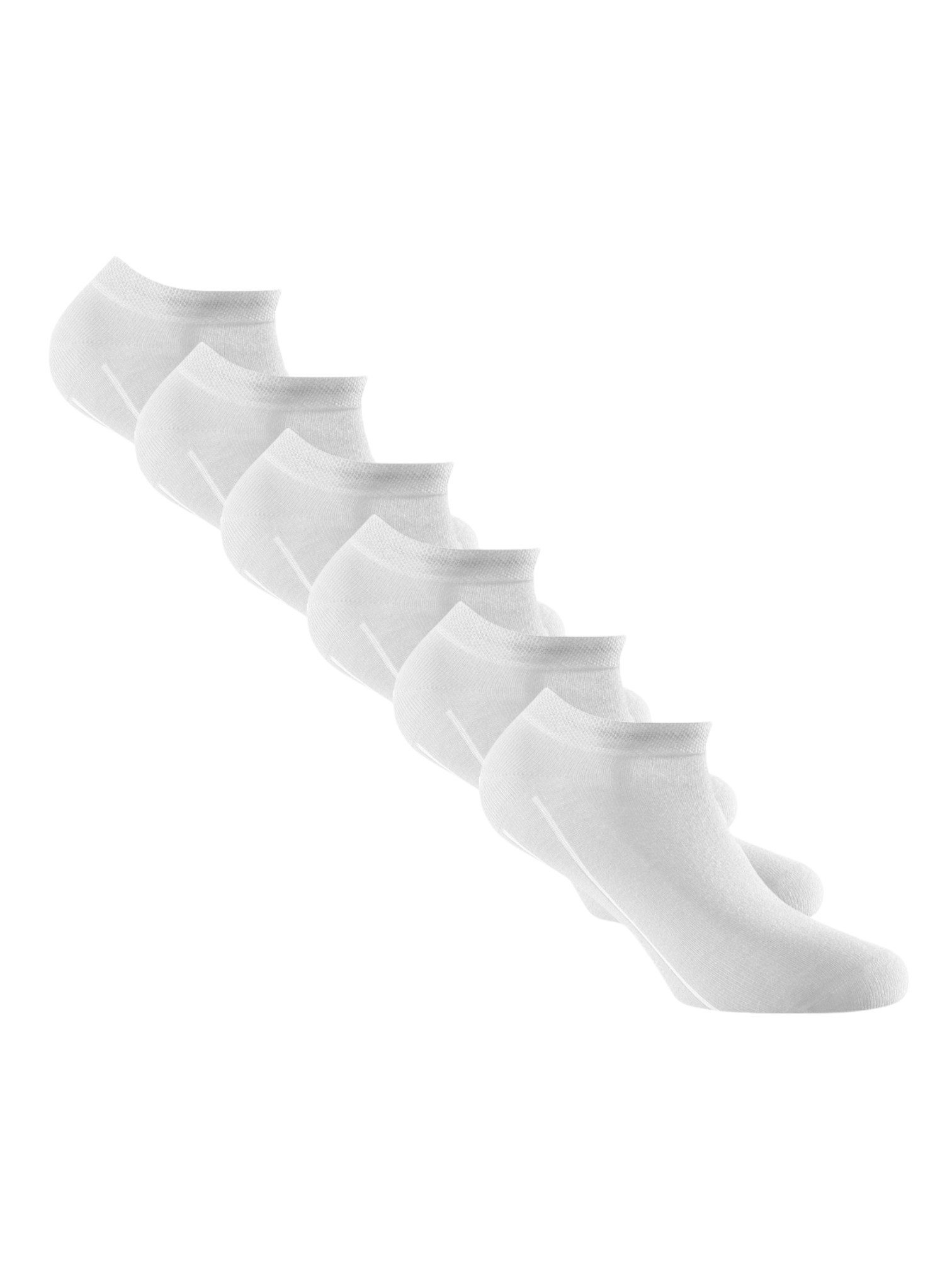 Rohner Socks Socken Tagessocke Sneaker Bamboo weiss - 3 Paar