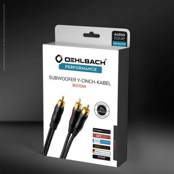 Oehlbach BOOOM! Subwoofer Y-Cinch-Kabel Audio-Kabel, Cinch, 2 x Cinch (200 cm)