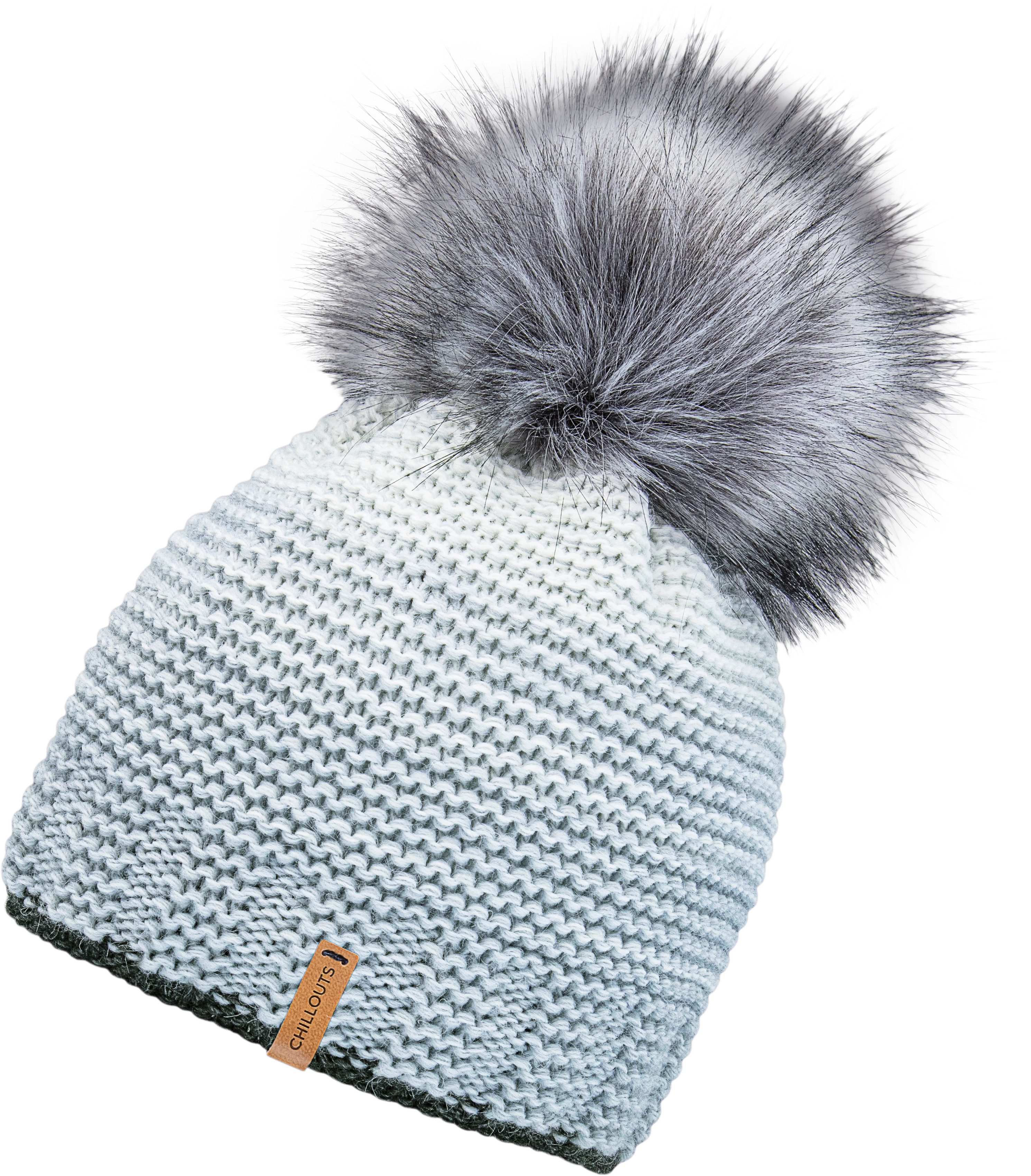 chillouts Bommelmütze Klara Hat mit abnehmbarem Kunstfell-Bommel