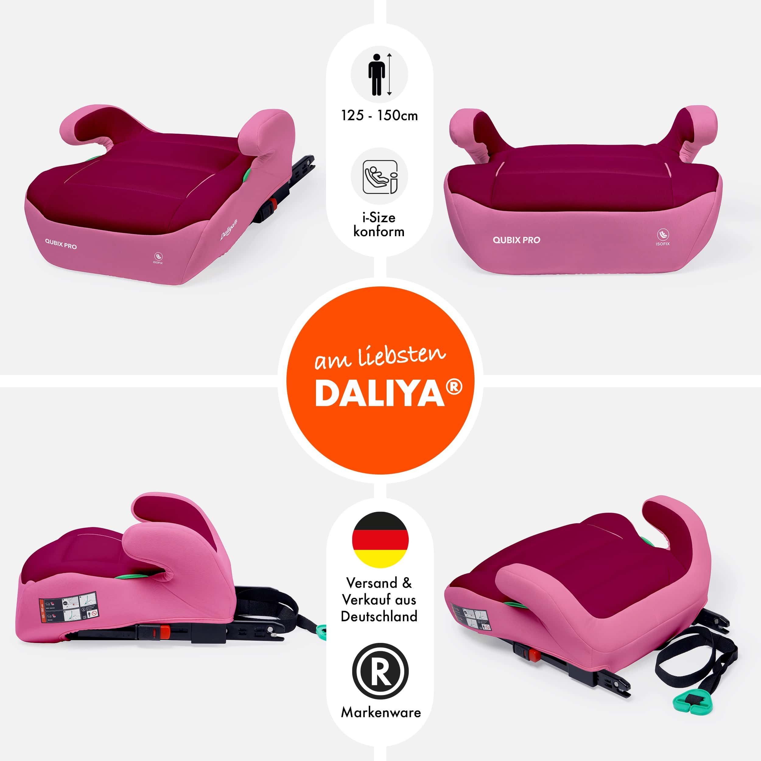 Daliya® Kindersitzerhöhung QUBIX PRO ISOFIX Kindersitz, ab: ab 6 Jahre oder 125cm Körpergröße, bis: bis 12 Jahre oder 150cm Körpergröße, ab: 125 cm, bis: 150 cm – Bild 2 von 5