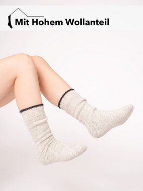 HomeOfSocks Norwegersocken Skandinavische Wollsocke "Inuit" Nordic Frottee Extra Dicke Socken Warm Hoher 80% Wollanteil Einfarbig