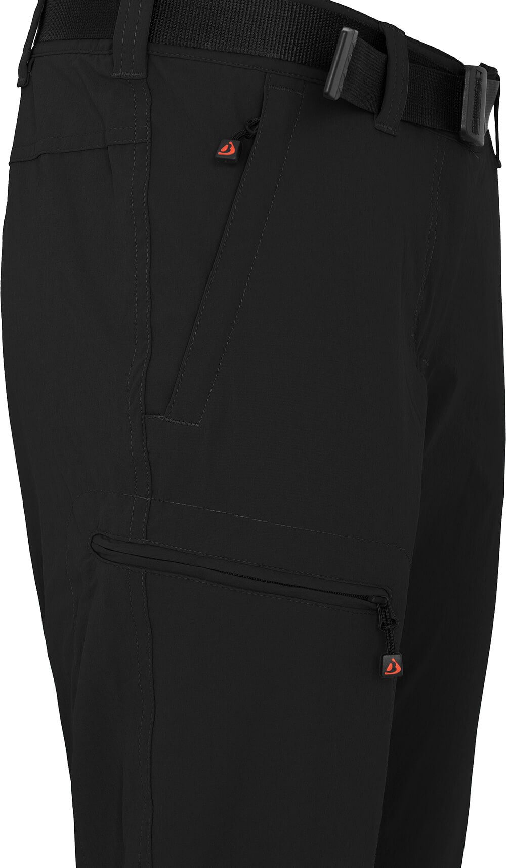 Bergson Outdoorhose MENA (slim) Damen Wanderhose, vielseitig, pflegeleicht, Langgrößen, schwarz