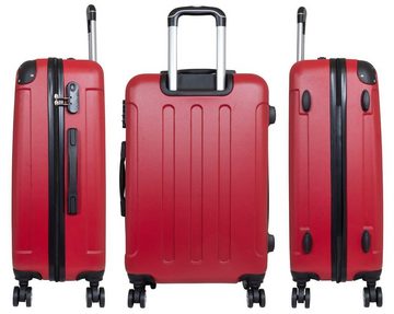 Warenhandel König Trolleyset Avalon, 4 Rollen, (Gr. M, L und XL, 3 tlg., Hartschalen Trolley Set), aufrecht rollbar