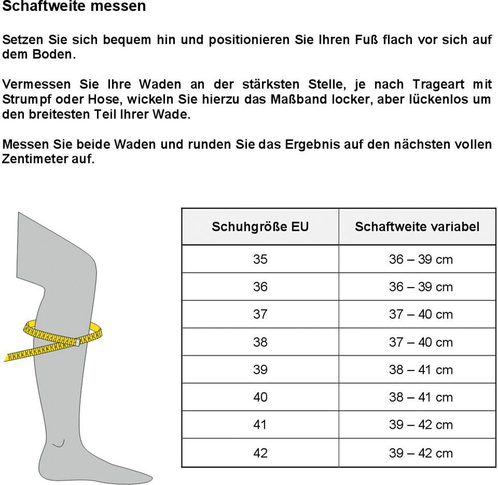 Tamaris Stiefel Langschaftstiefel mit Vario-Schaft durch Reißverschluss an der Wade – Bild 2 von 5