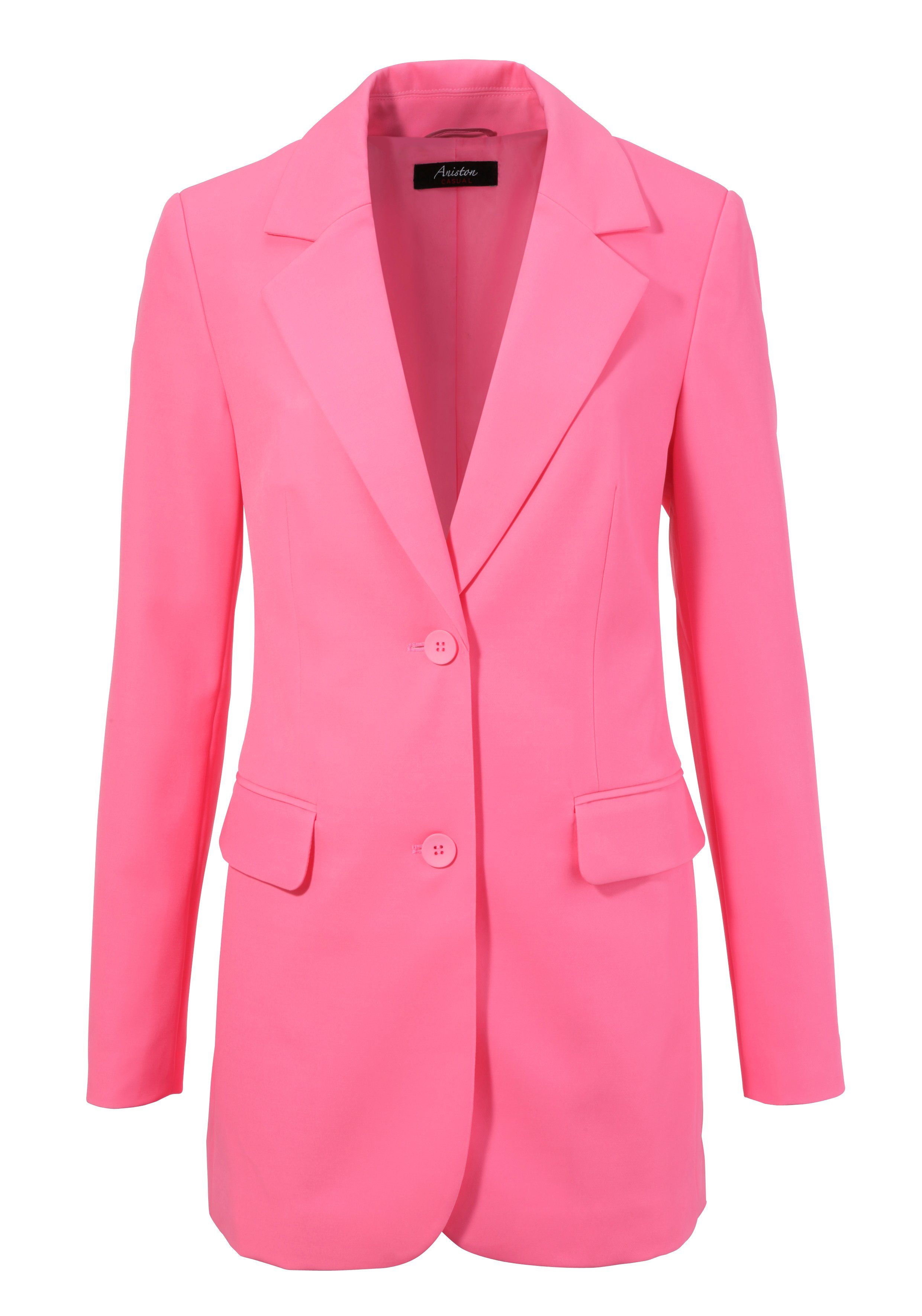 Aniston CASUAL Longblazer in Farbpalette angesagter pink