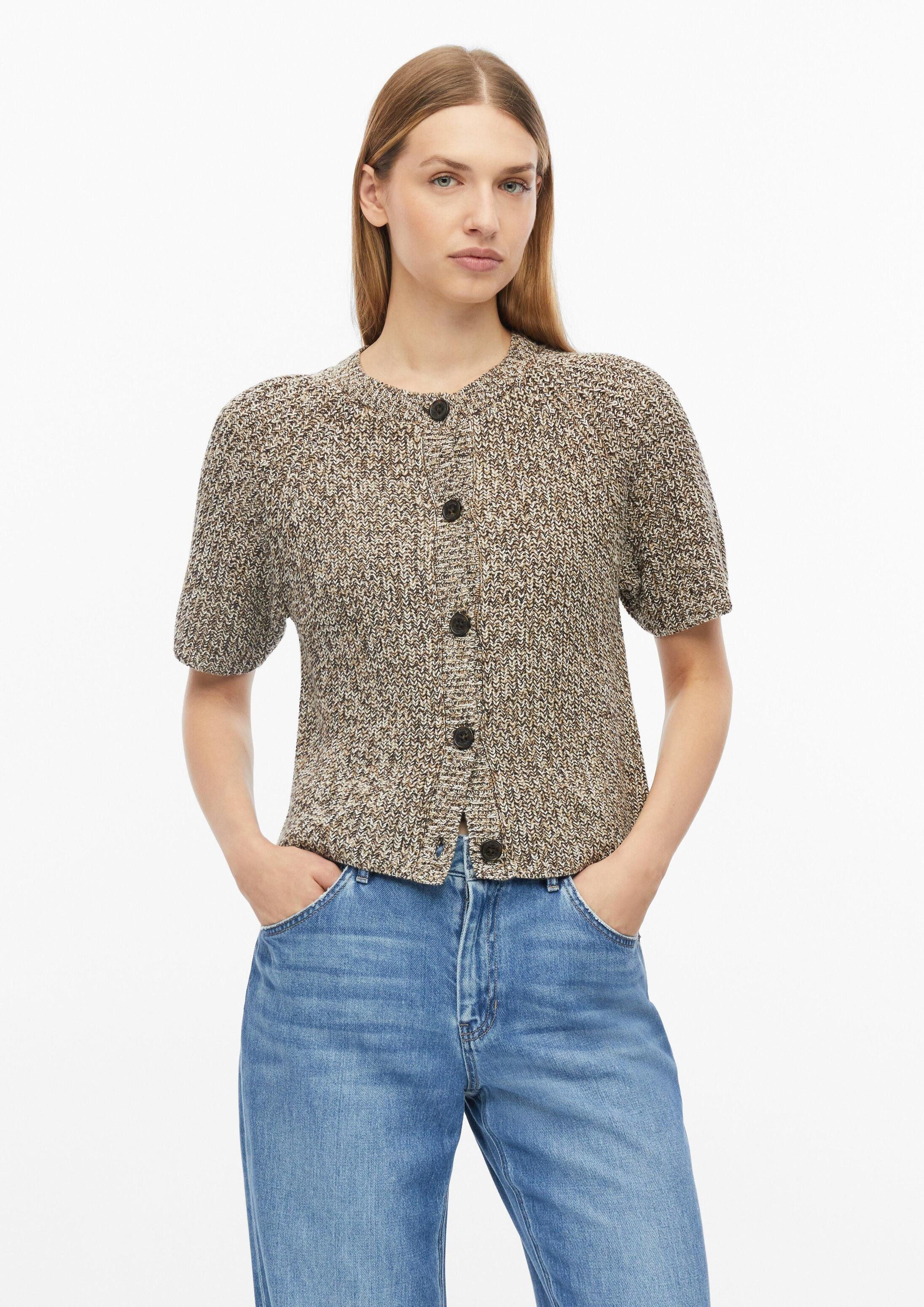 s.Oliver Cardigan Strickjacke Melierte Strickjacke mit Knöpfen