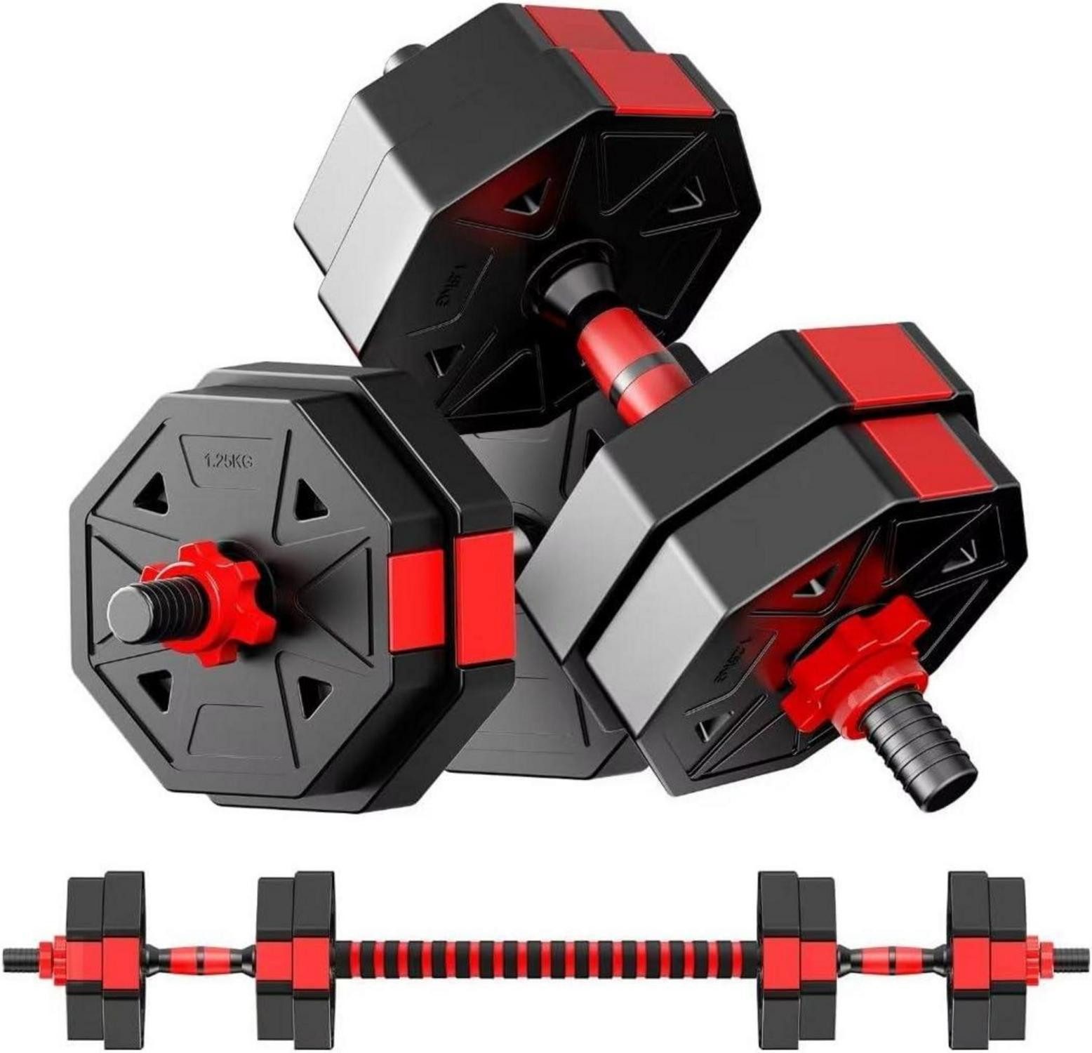 Hantel-Set Verstellbare Hanteln Set 10kg Kurzhanteln Achteckige Form 2 In 1