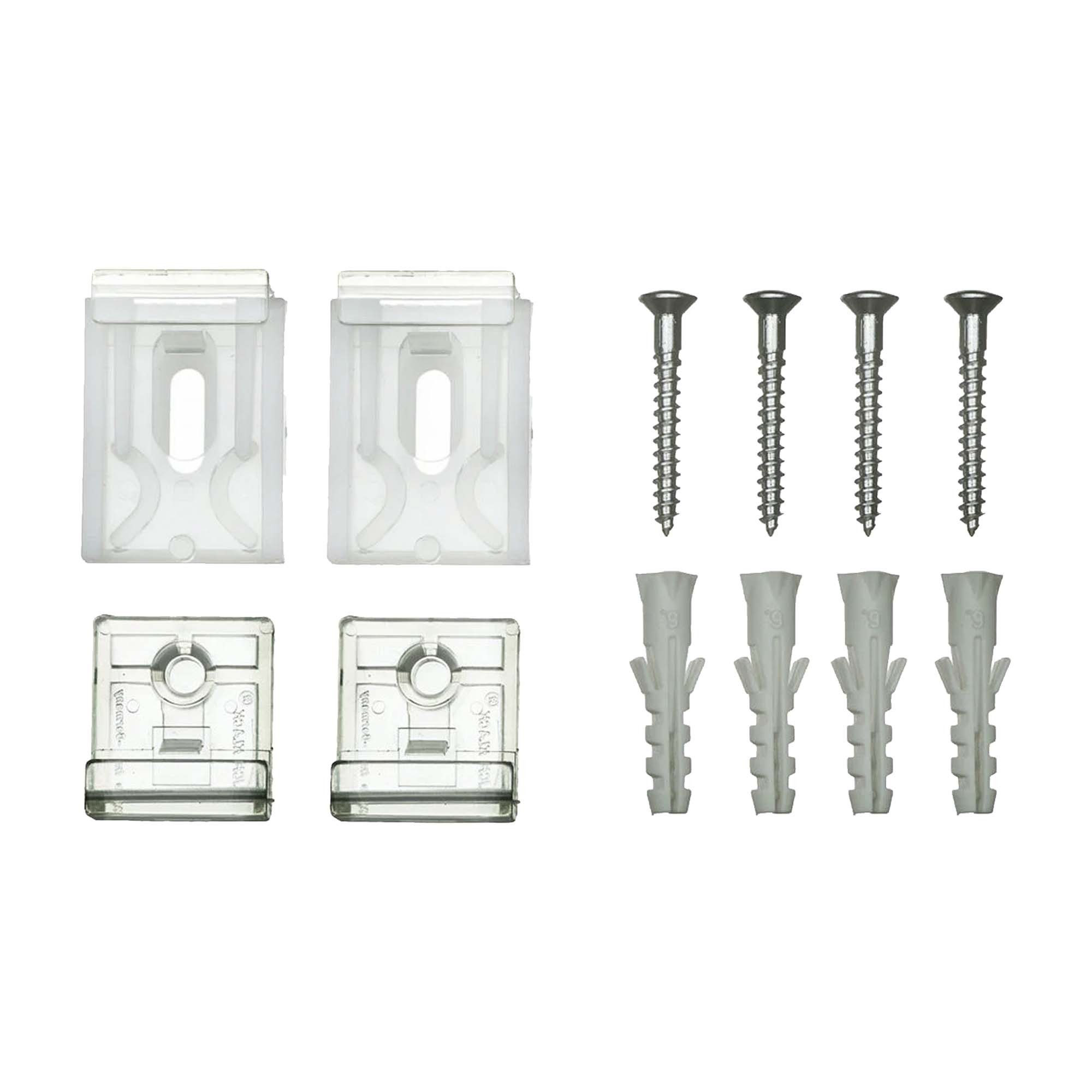 tecuro Spiegel Spiegelklammern 4-teilig - Kunststoff klar