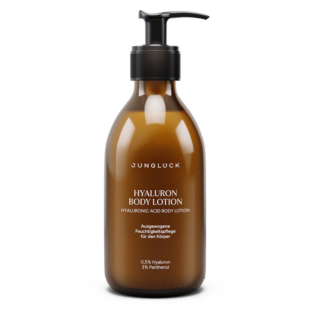 JUNGLÜCK Bodylotion Hyaluron Body Lotion - ohne Duft, 1-tlg., Ausgewogene Feuchtigkeitspflege für den Körper