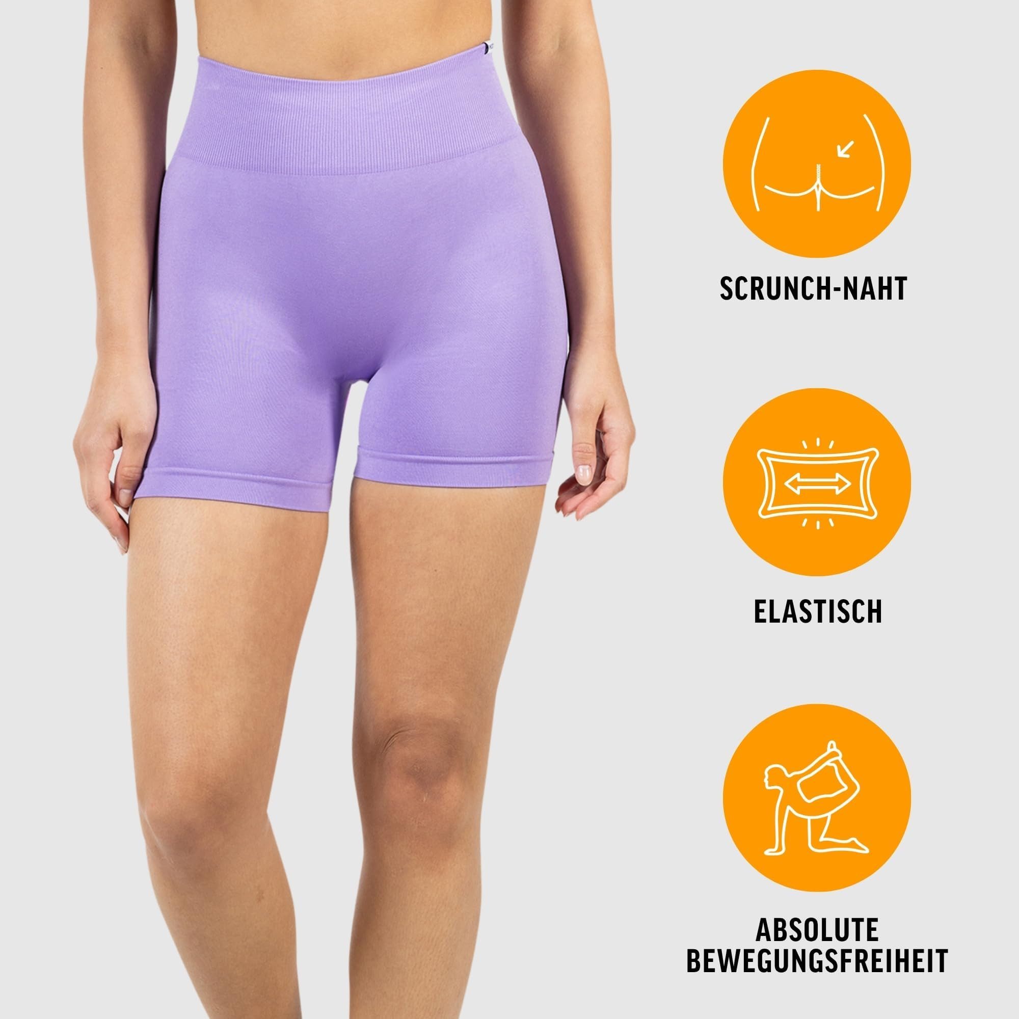 Smilodox Shorts Harly, Seamless High Waist Hotpants mit elastischem Bund Figurbetonte Passform Radlerhose Flexibles Material Training Yoga