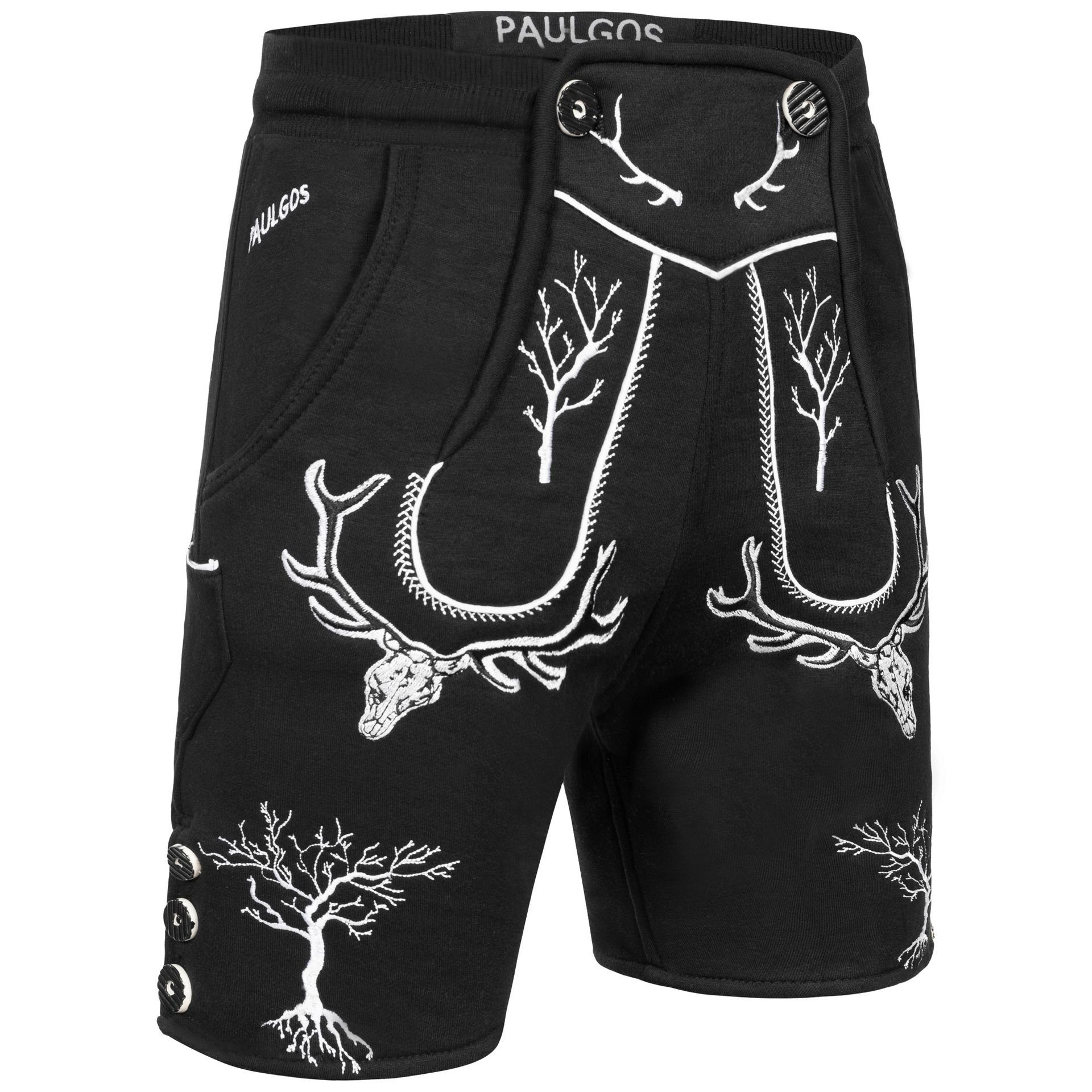 PAULGOS Trachtenhose PAULGOS Herren Trachten Jogginghose - Design Trachten  Lederhose - JOK6 - in 3 Farben erhältlich - Größe S - 5XL