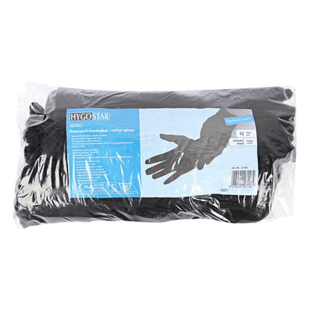 HYGOSTAR Arbeitshandschuhe HYGOSTAR unisex Arbeitshandschuhe Nero schwarz Größe 8