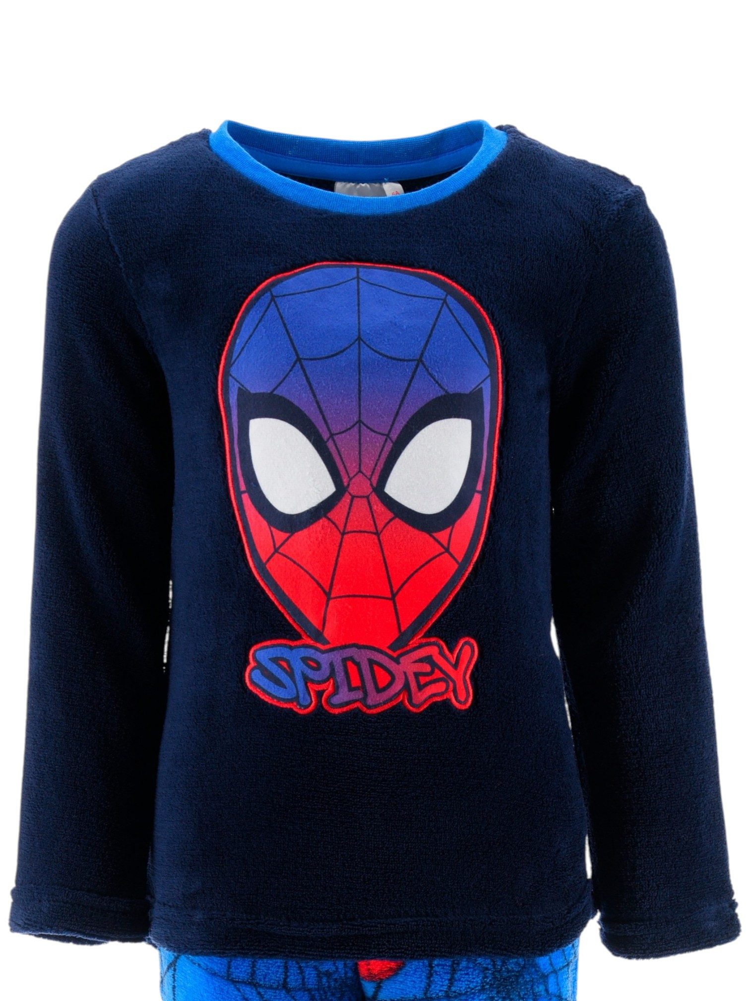 Spiderman Schlafanzug Marvel - Spidey (2 tlg) Kinder Fleece Pyjama langarm Gr. 98 - 128 cm