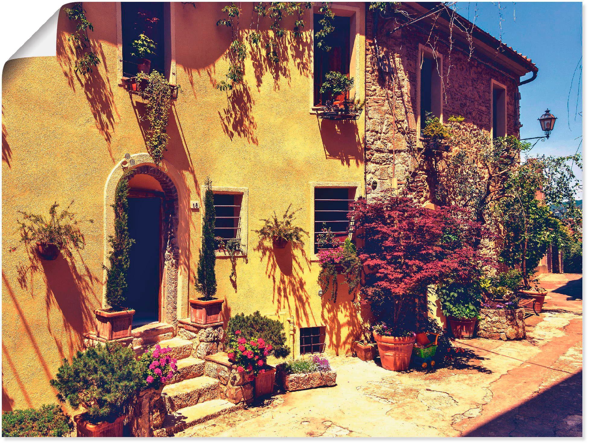 Toskana, Europa versch. als Größen (1 Siena Poster Leinwandbild, Artland St), in Wandbild Wandaufkleber oder