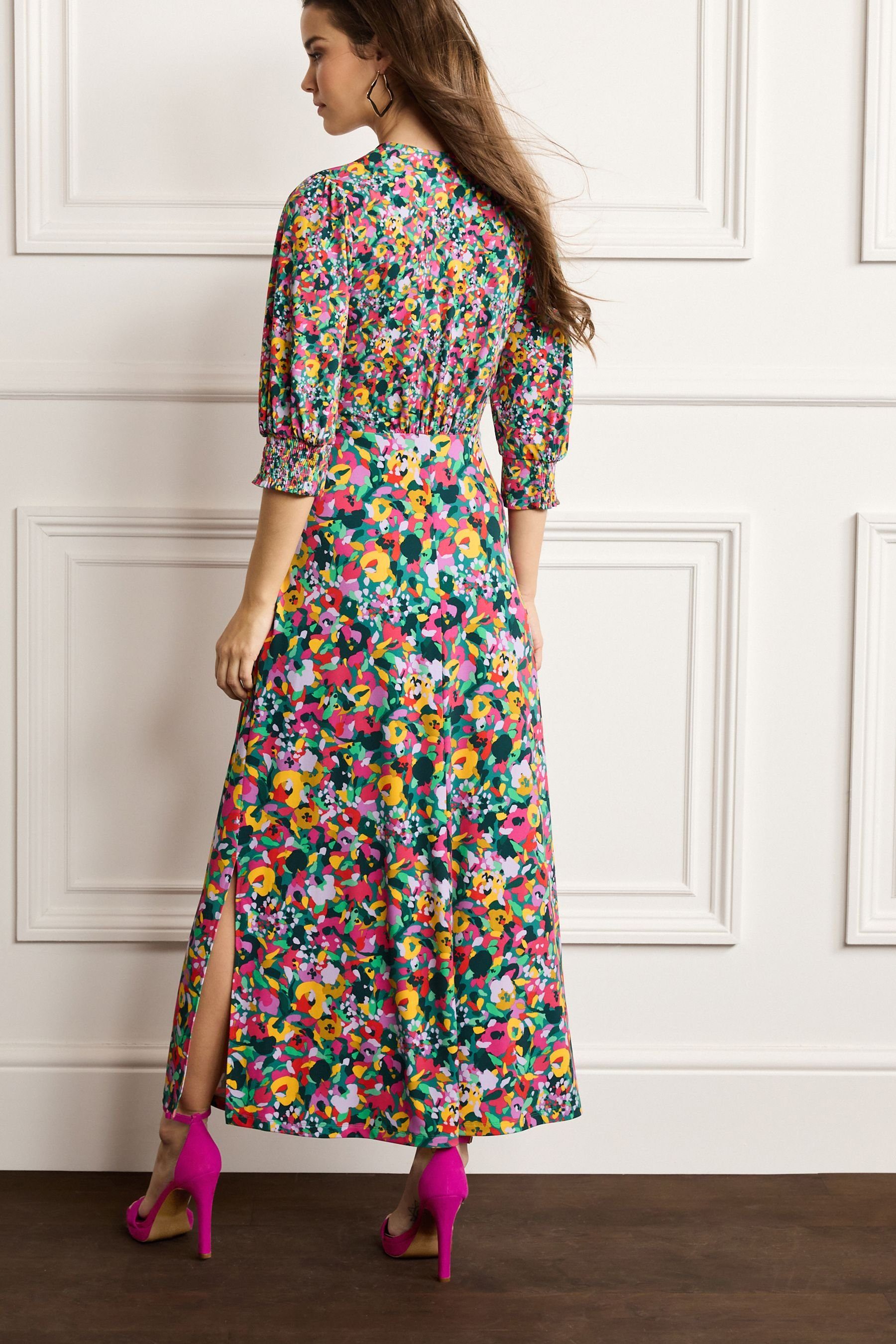 Next Druckkleid Kurzärmeliges Kleid, Kurzgröße (1-tlg) günstig online kaufen