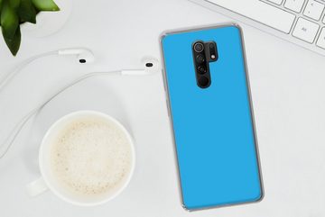 MuchoWow Handyhülle Blau - Licht - Farben, Phone Case, Handyhülle Xiaomi Redmi 9, Silikon, Schutzhülle