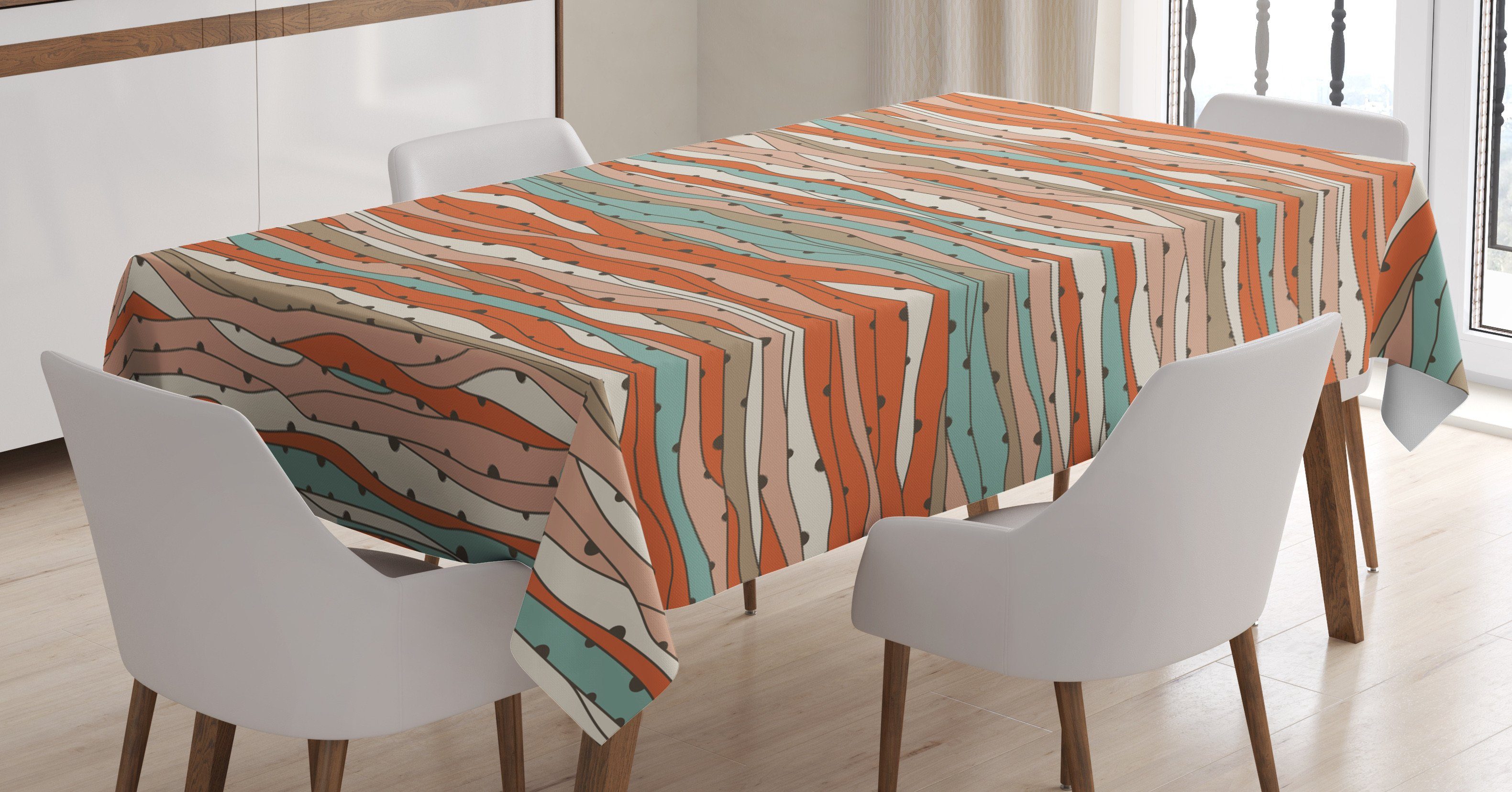 Abakuhaus Tischdecke Bereich Abstrakt den Farbfest Waschbar Klare Moderne Außen Farben, Pastellton Für geeignet