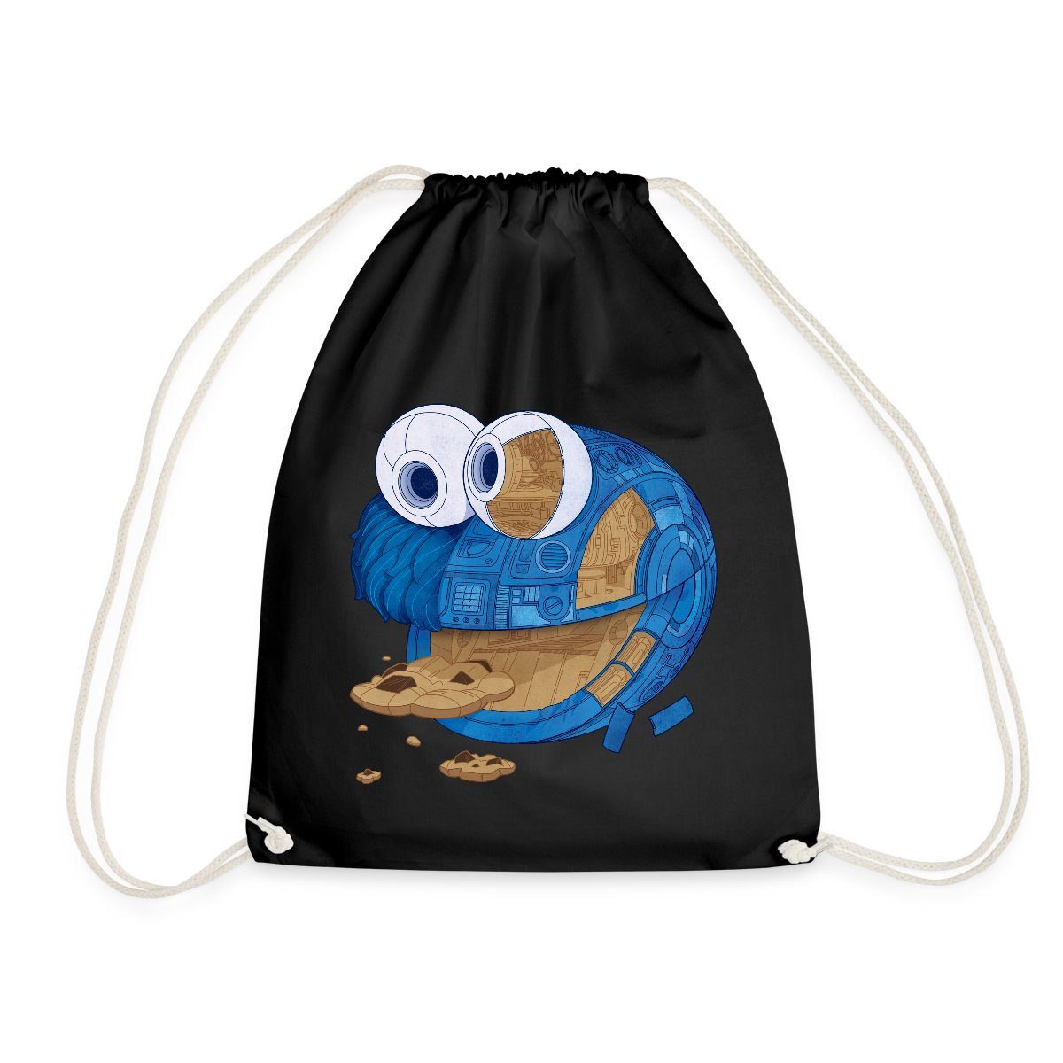 Spreadshirt Turnbeutel Sesamstraße Krümelmonster Maschine Turnbeutel (1-tlg)