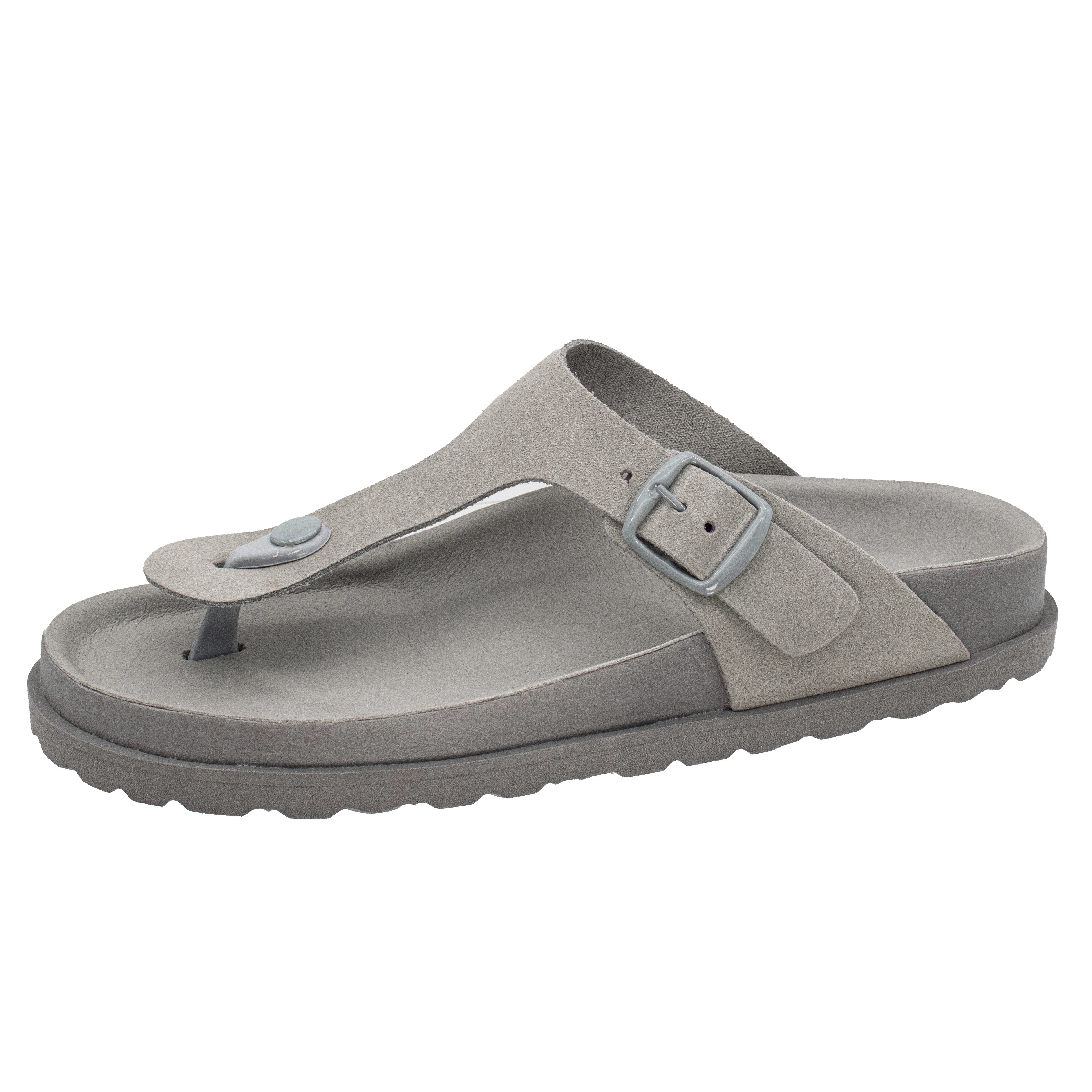 Fischer-Markenschuh Alma Zehentrenner aus Veloursleder, mit ergonomisch geformten Lederfußbett