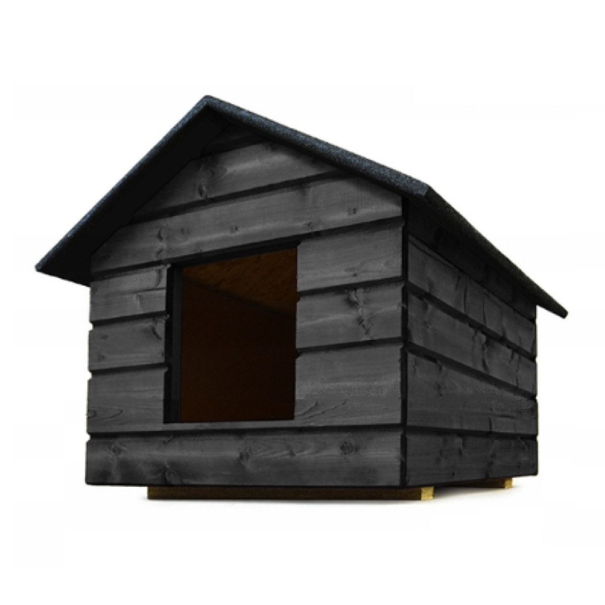 QLS Tierhaus Größe M 50x45x52 cm, mit Vorhang Isoliert Winterfest Outdoor Draußen