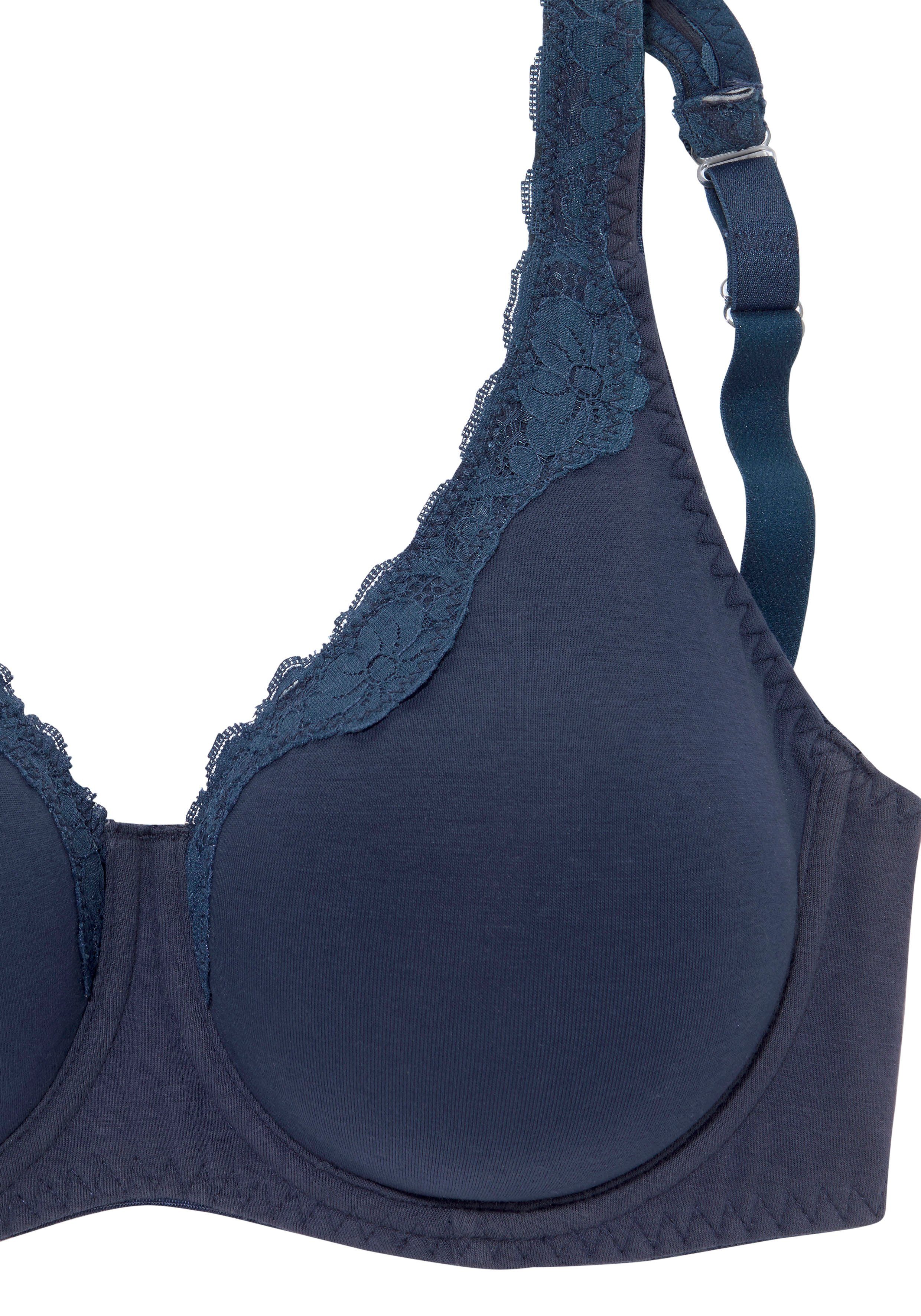 petite fleur by Lascana Bügel-BH (Packung, 2 Stück) aus Baumwolle mit breiteren Trägern – auch ideal für große Größen