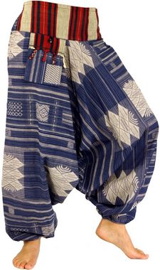 Guru-Shop Relaxhose Haremshose mit breitem gewebtem Bund und.. Ethno Style, alternative Bekleidung