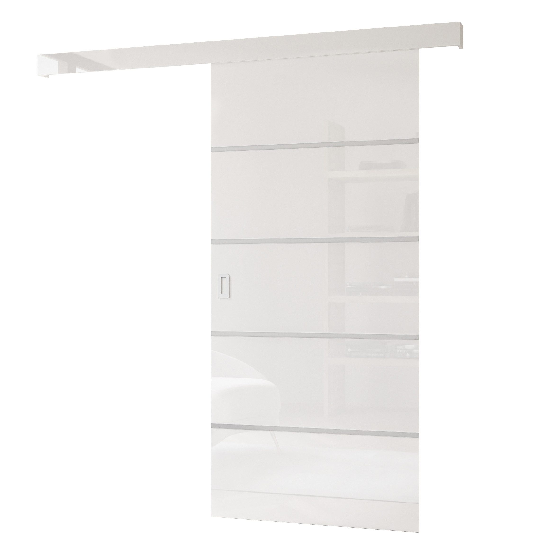 Lookway Schiebetür YORK GLOSSY II mit dekorativen Streifen