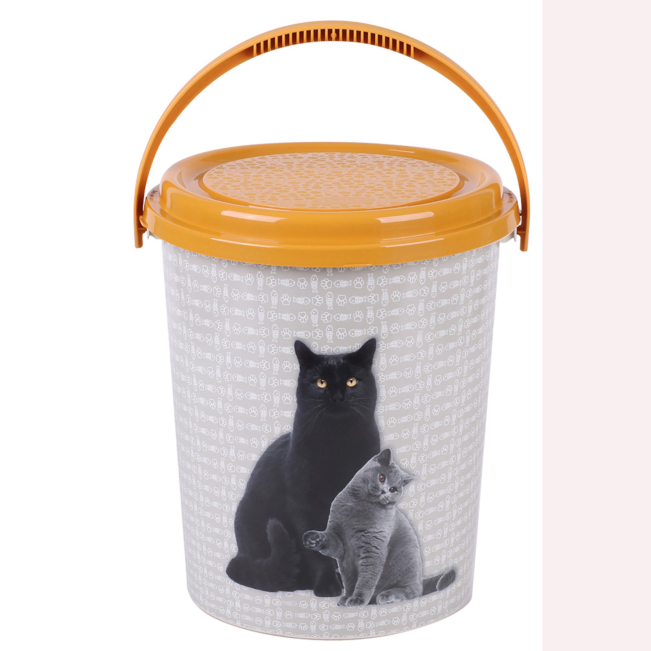 Futterbehälter Tierfutter Eimer für Hunde Katzen Tierfutterbox Tierfutteraufbewahrung