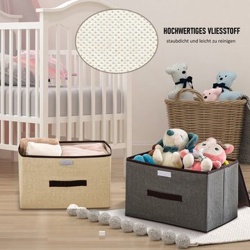 CALIYO Aufbewahrungskorb 3 Stück Aufbewahrungsbox, Faltbare Aufbewahrungsboxen mit Deckel (3 St), für Spielzeug Aufbewahrungskörb, zum Aufbewahren von Kleidung