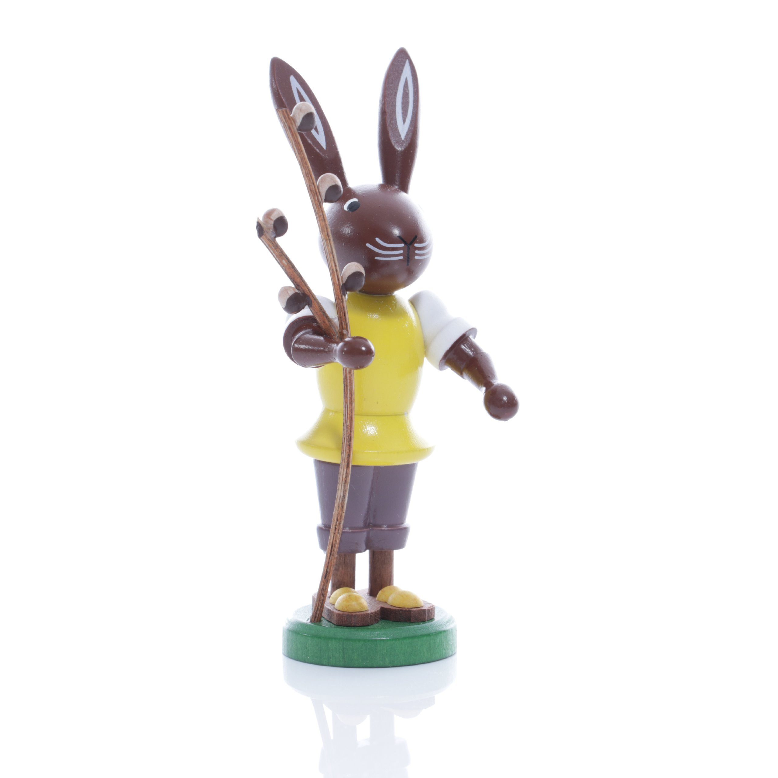 Osterhase Osterfigur Hase mit Blume Höhe ca 9 cm NEU, mit Blume