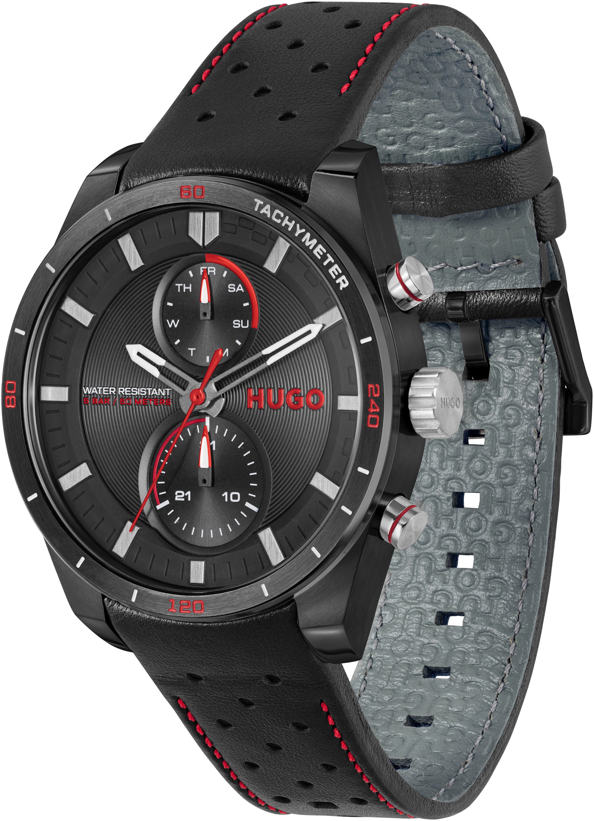 HUGO Multifunktionsuhr #FAST 1530370, Armbanduhr, Quarzuhr, Herrenuhr, Datu günstig online kaufen