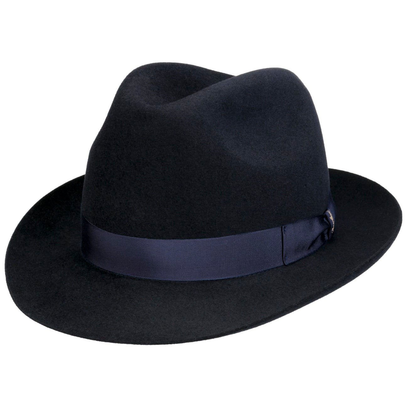 Borsalino Filzhut (1-St) Fedora mit Ripsband, Made in Italy